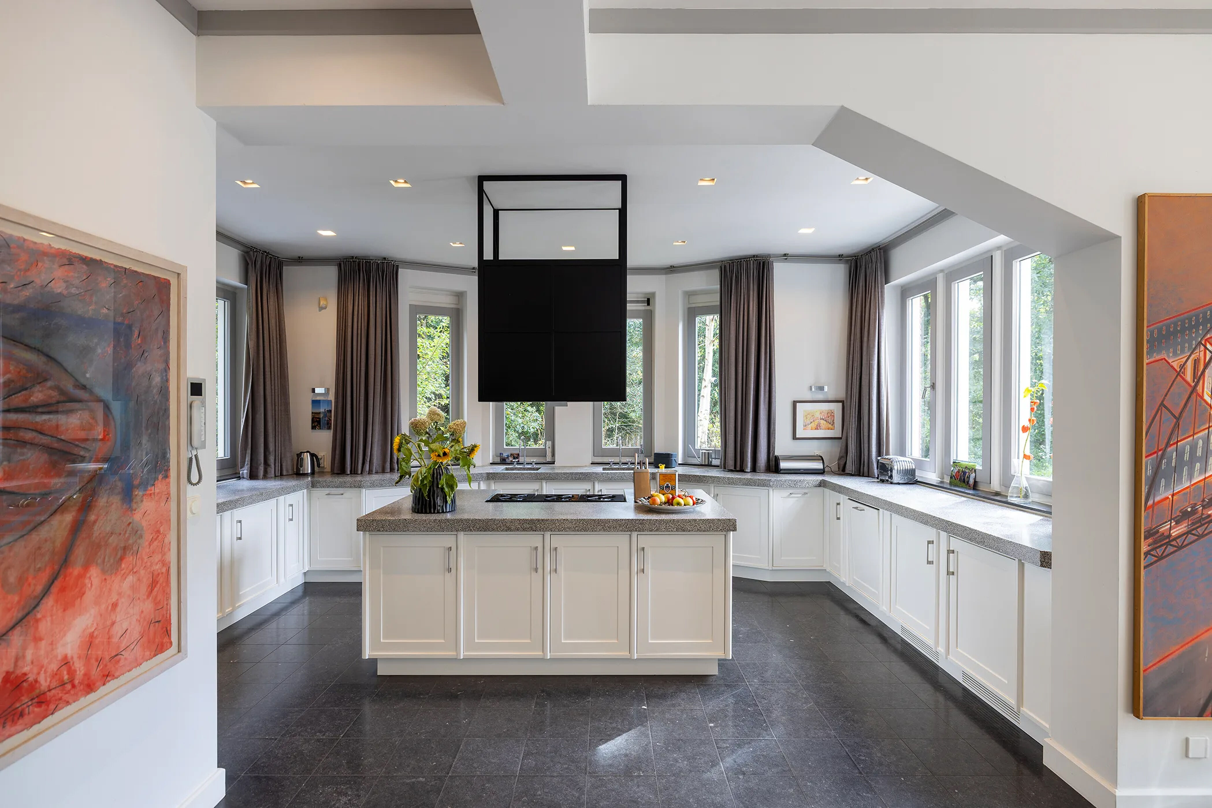 De keuken van de villa in Bergen