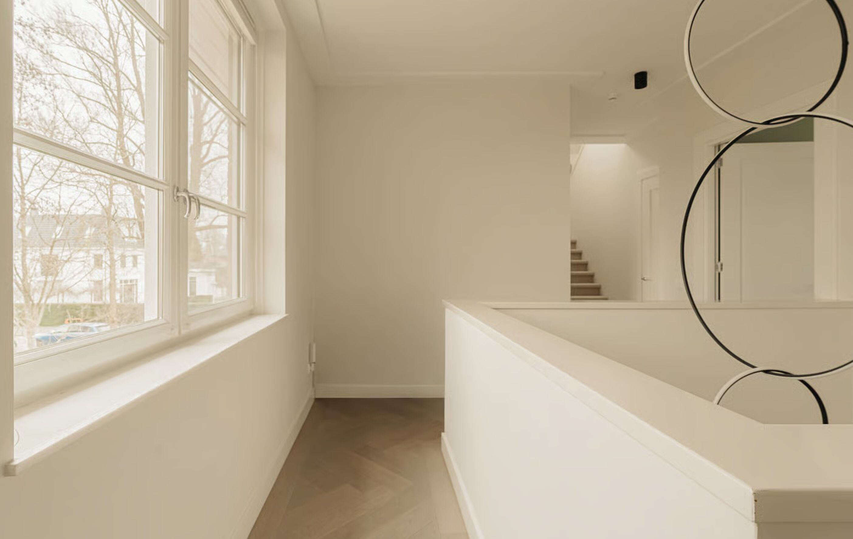 De overloop van de villa in Amstelveen