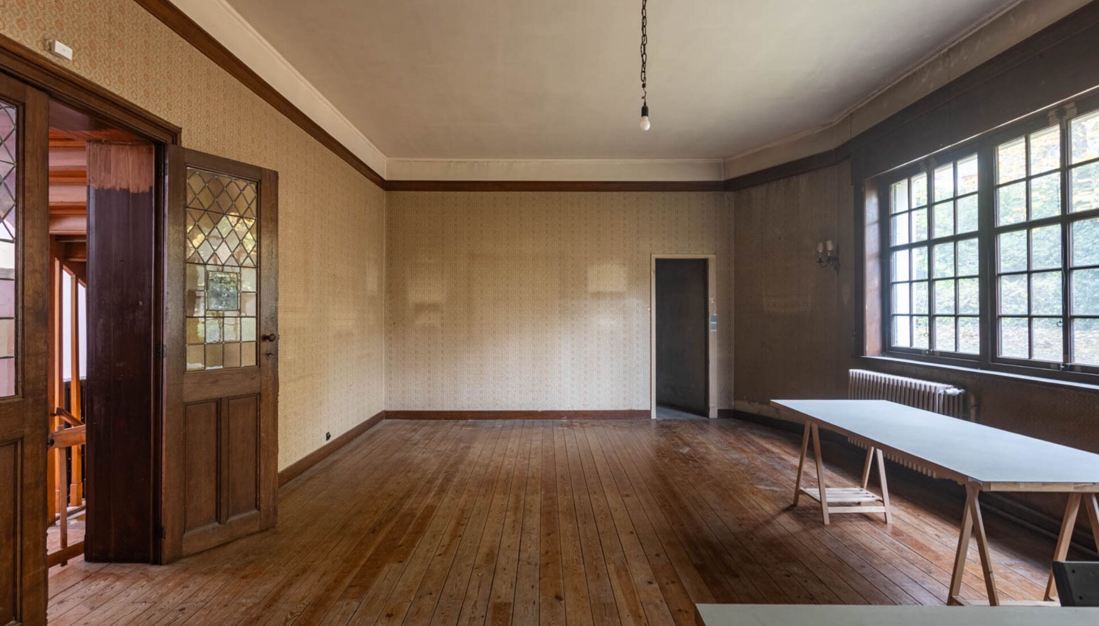 Eén van de kamers in de villa van Henry van de Velde in Ukkel