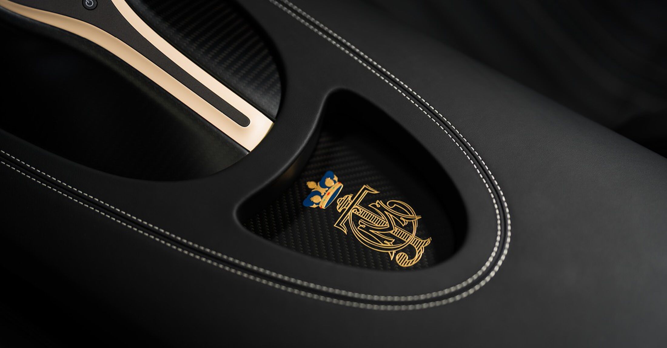 Een persoonlijk detail in de Bugatti Mistral van de kroonprins