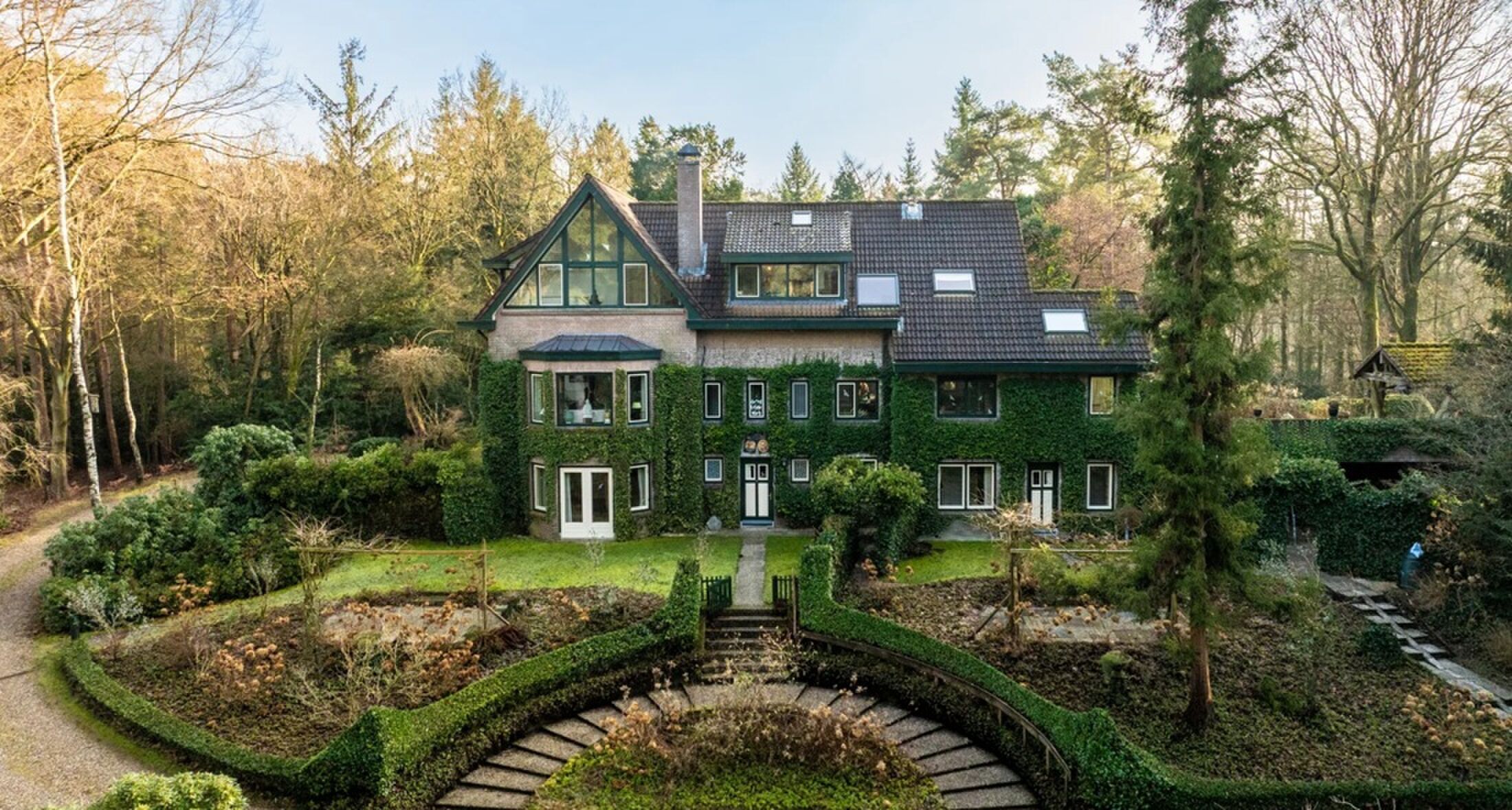 De woning op het landgoed op de Veluwe