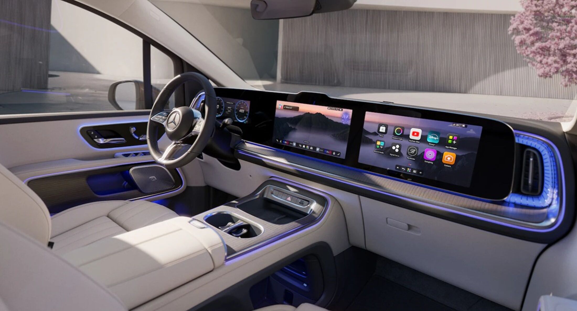 De cabine van de Mercedes VLE