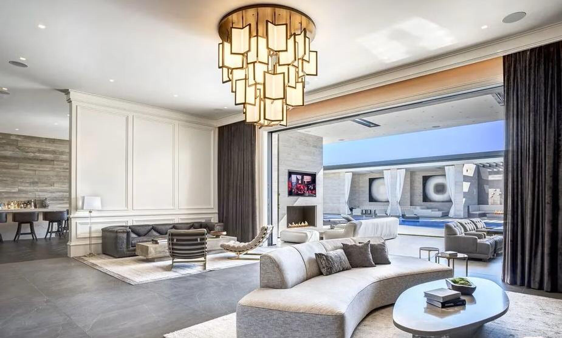 De living van het huis van Kylie Jenner