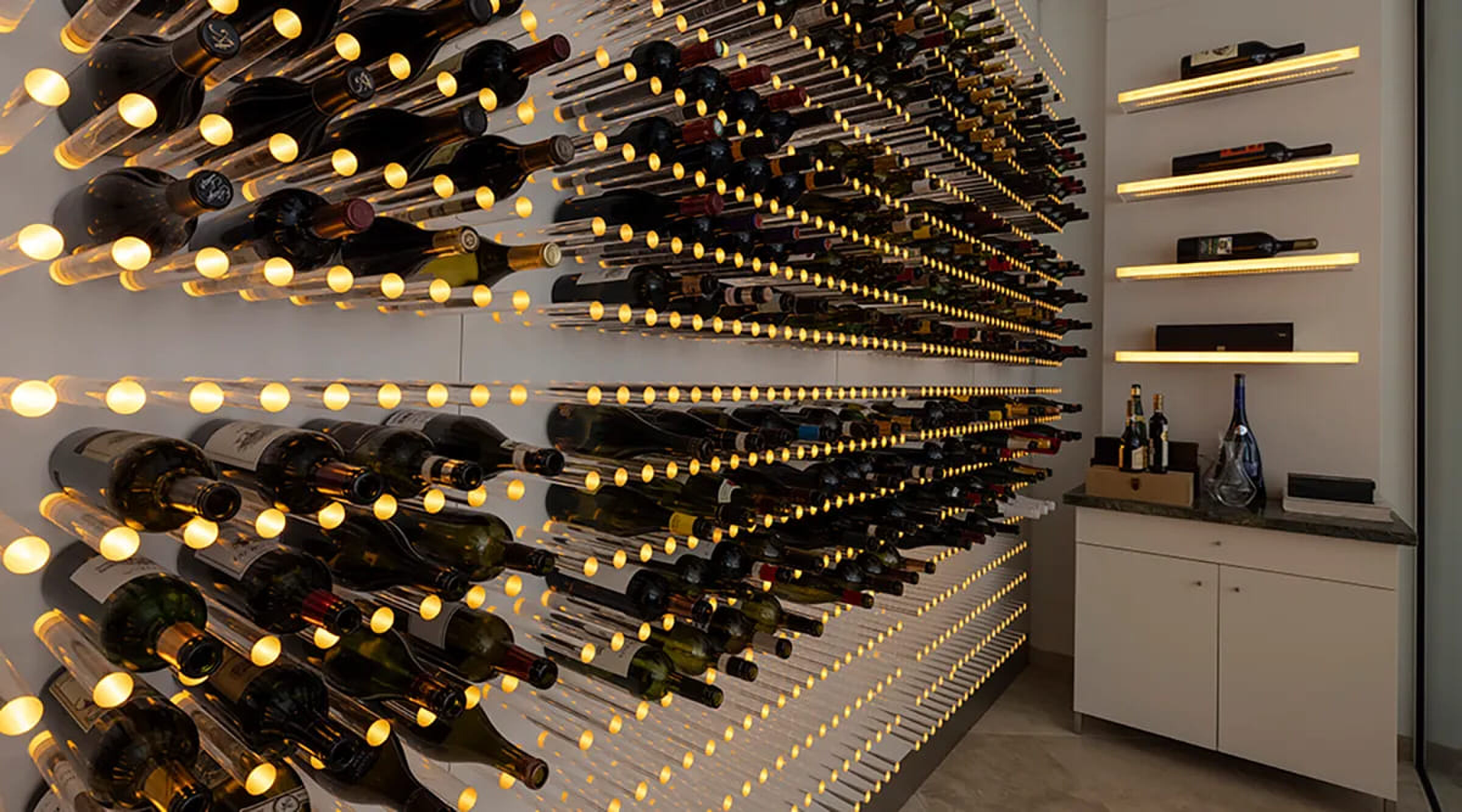 De wijnkelder in de villa in Las Vegas