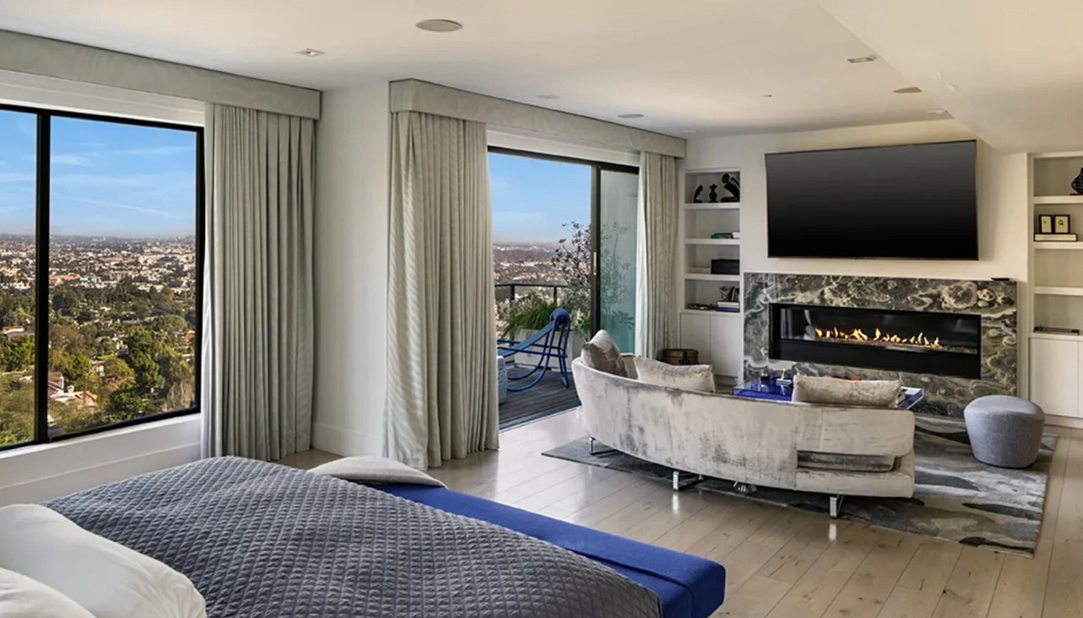 De slaapkamer met prachtig uitzicht