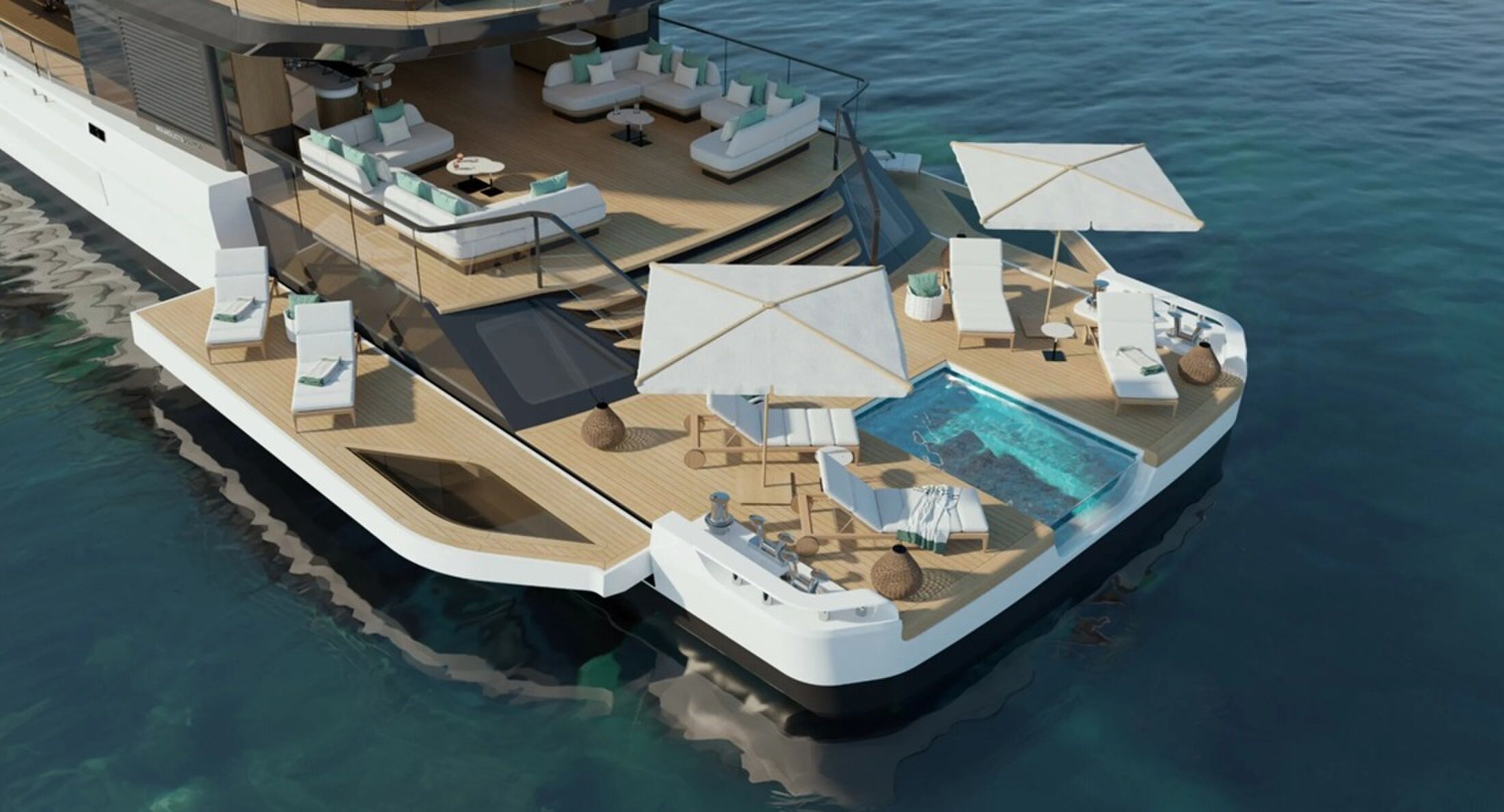 Het achterdek van het schip