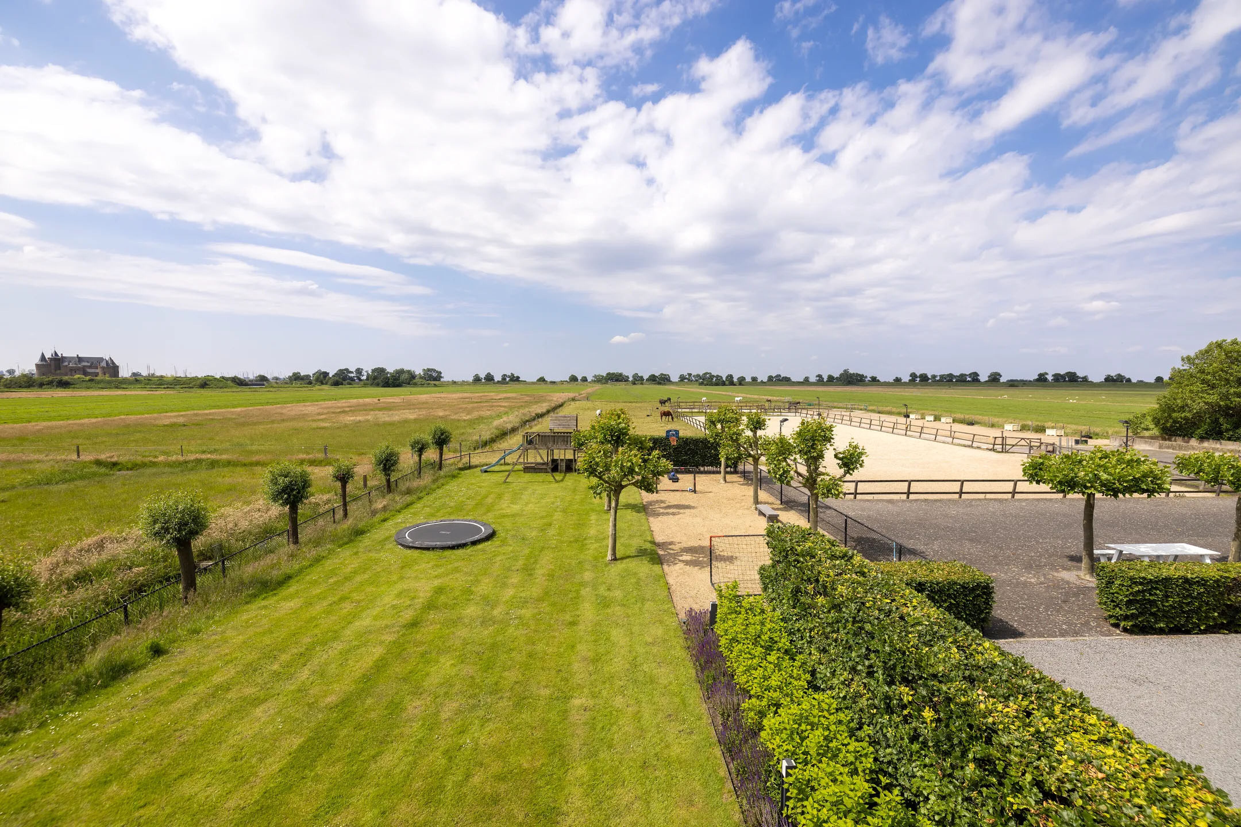 Het uitzicht vanuit de villa in Muiden