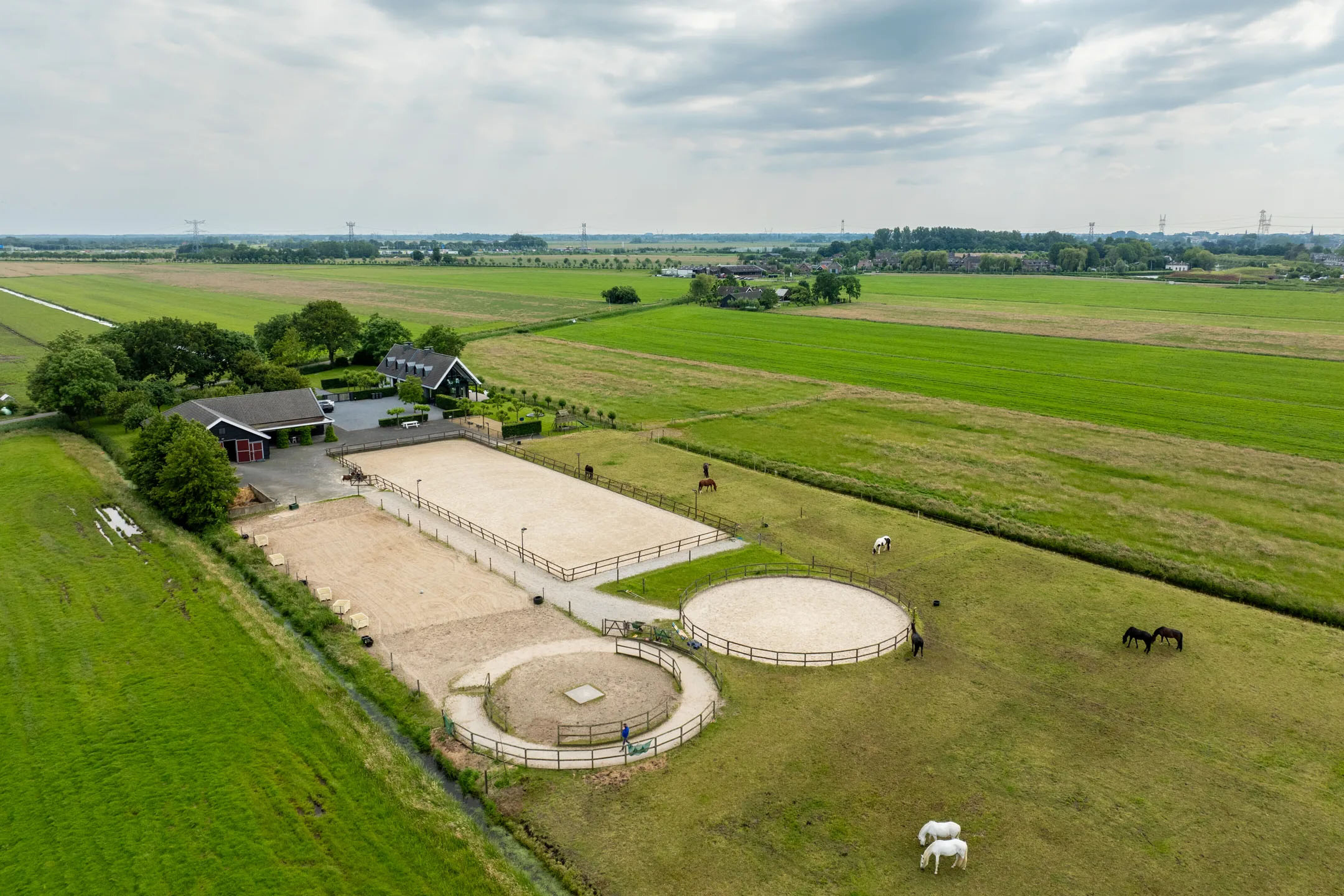 Het uitzicht op de villa in Muiden