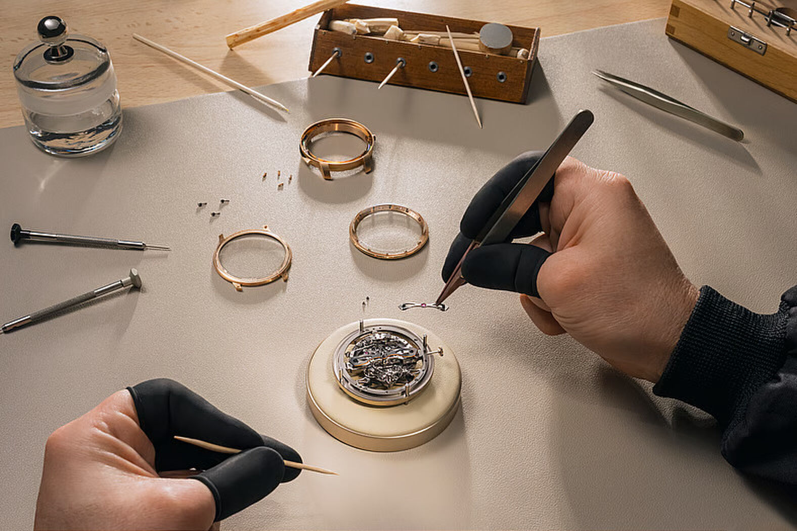 De bouw van de GP minute-repeater Flying Bridges