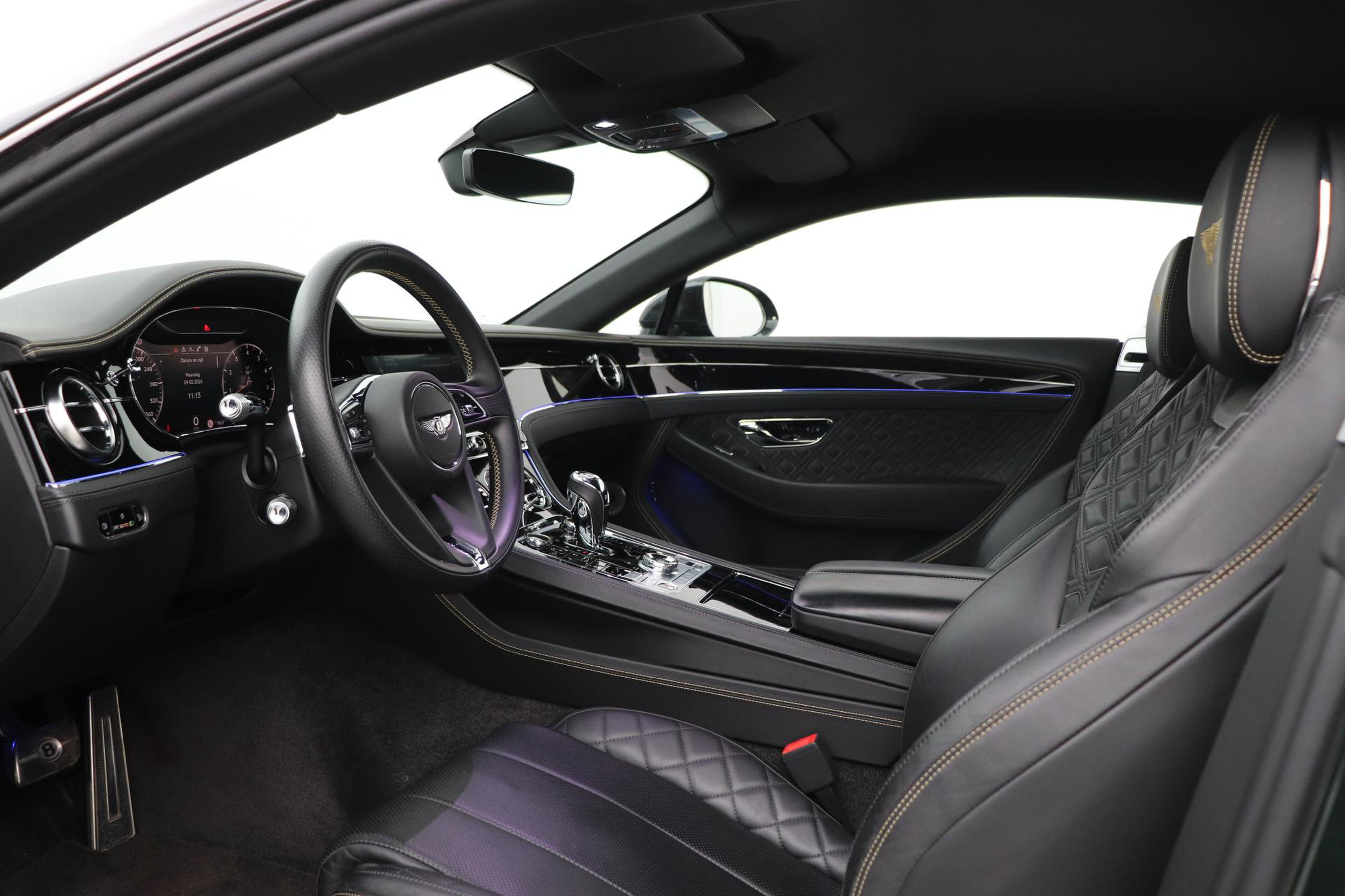 Het interieur van de Bentley Continental GT Speed W12