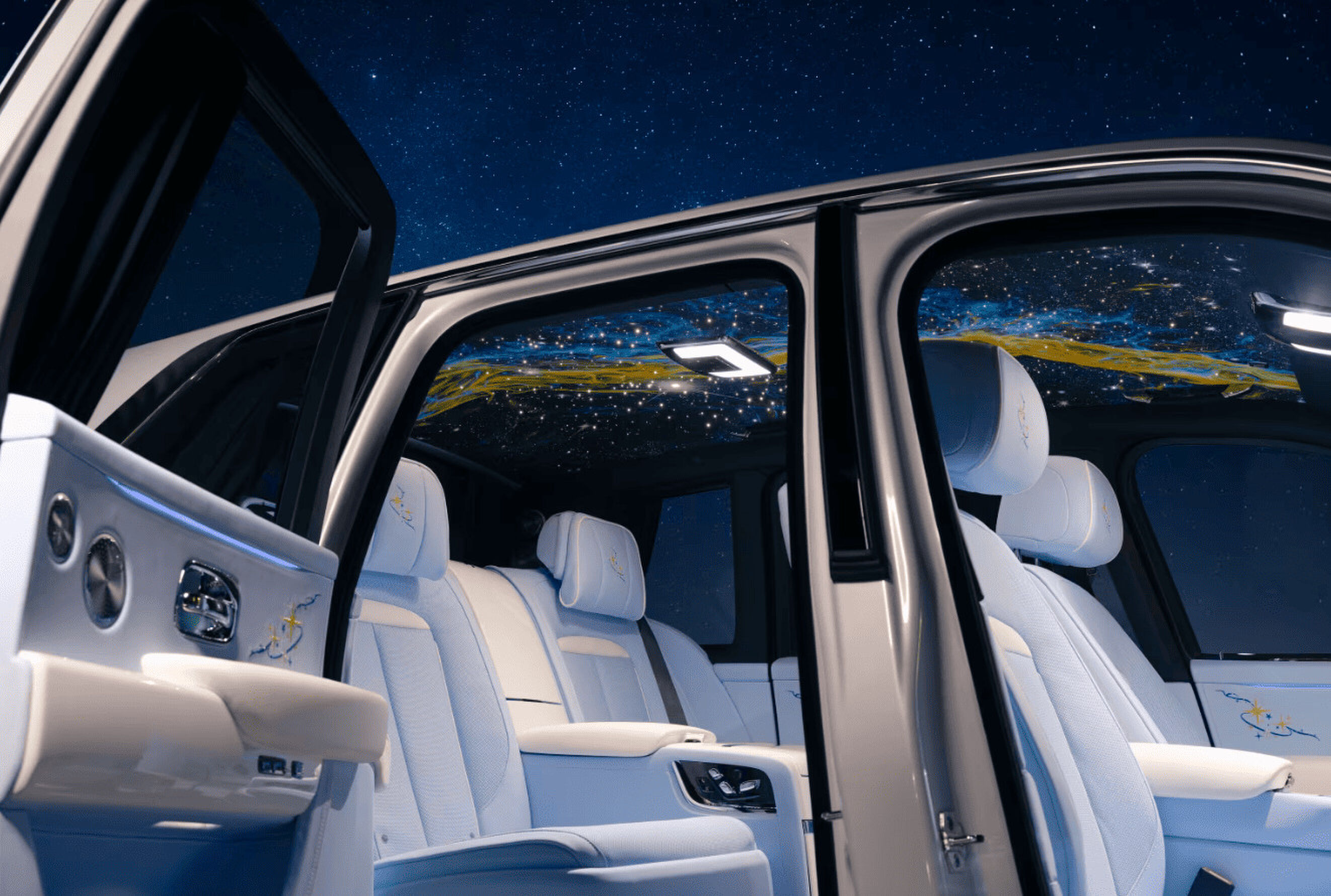 Het interieur van de Rolls-Royce Cullinan