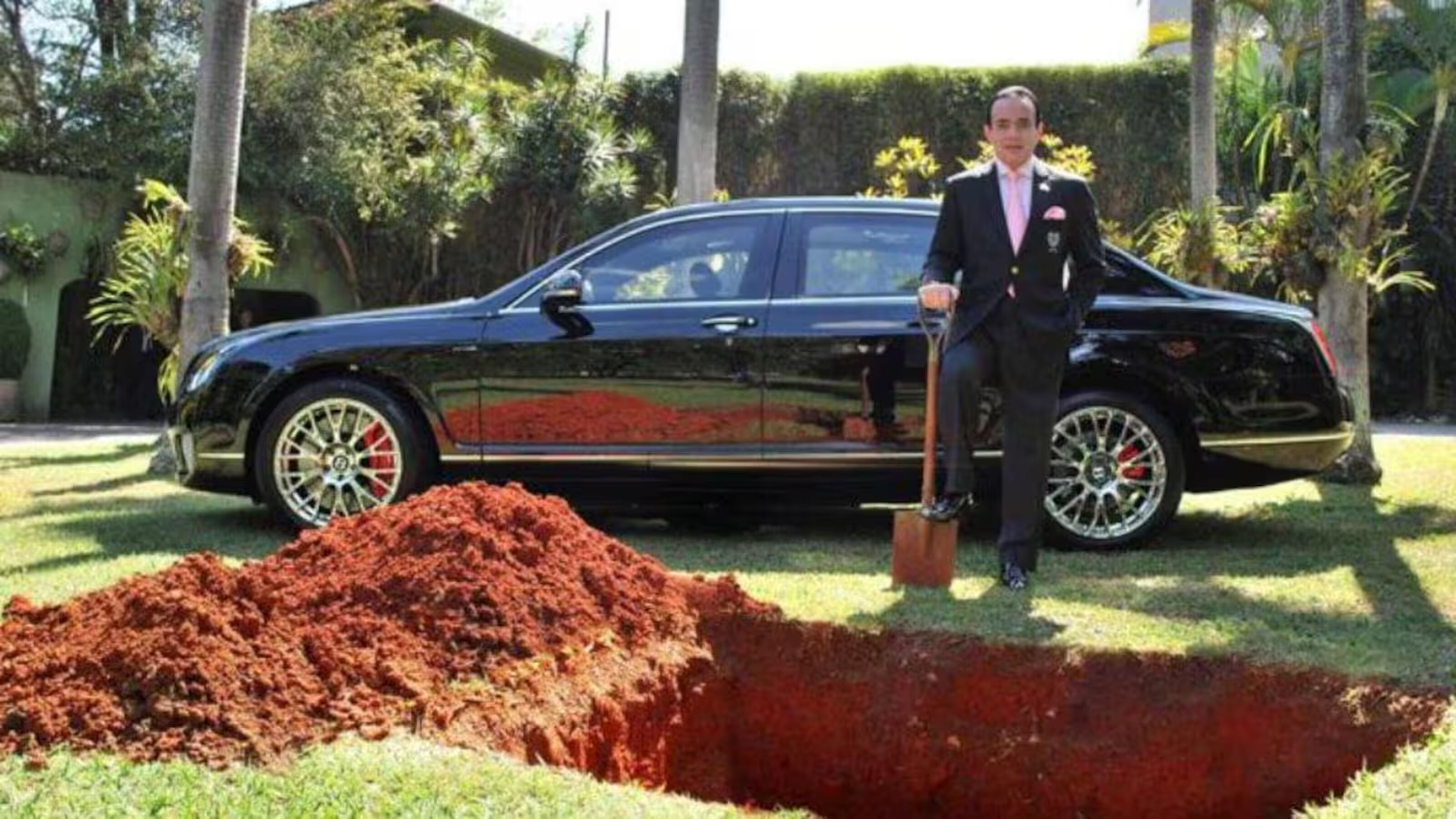 De door de Braziliaanse miljonair die zijn Bentley begroef