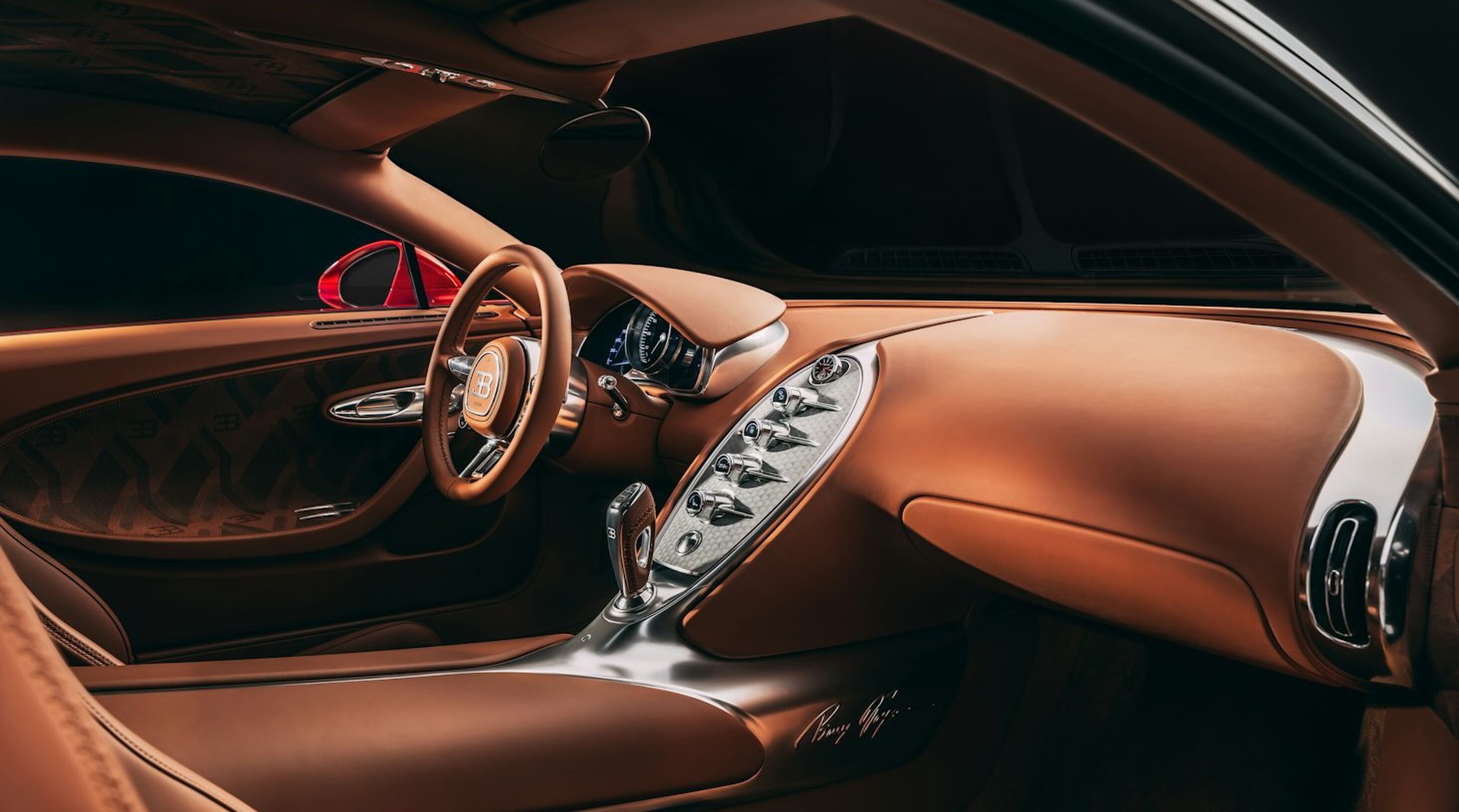 Het interieur van de Bugatti F.K.P. Hommage