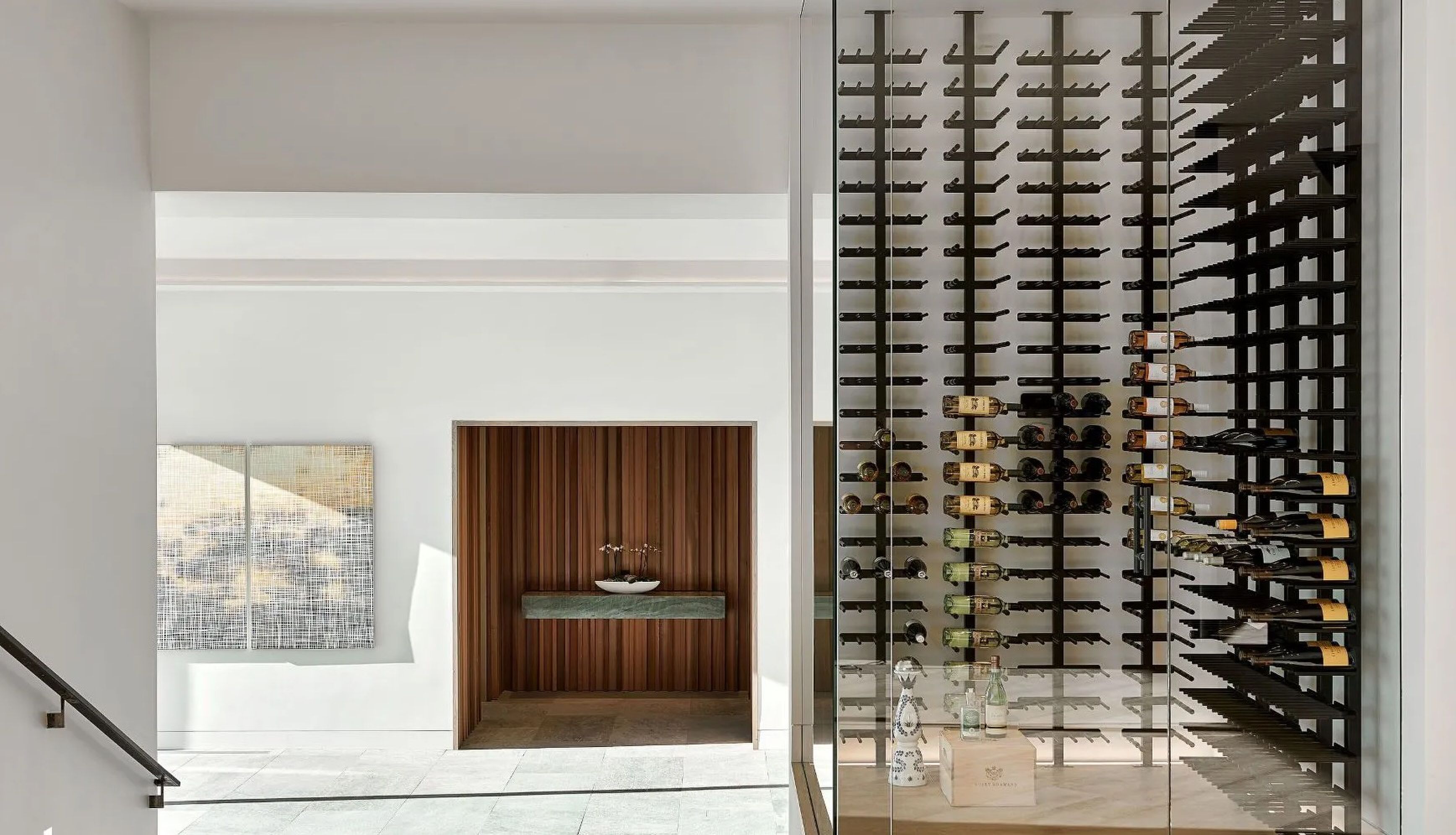 De wijnkelder van het landgoed in Aspen