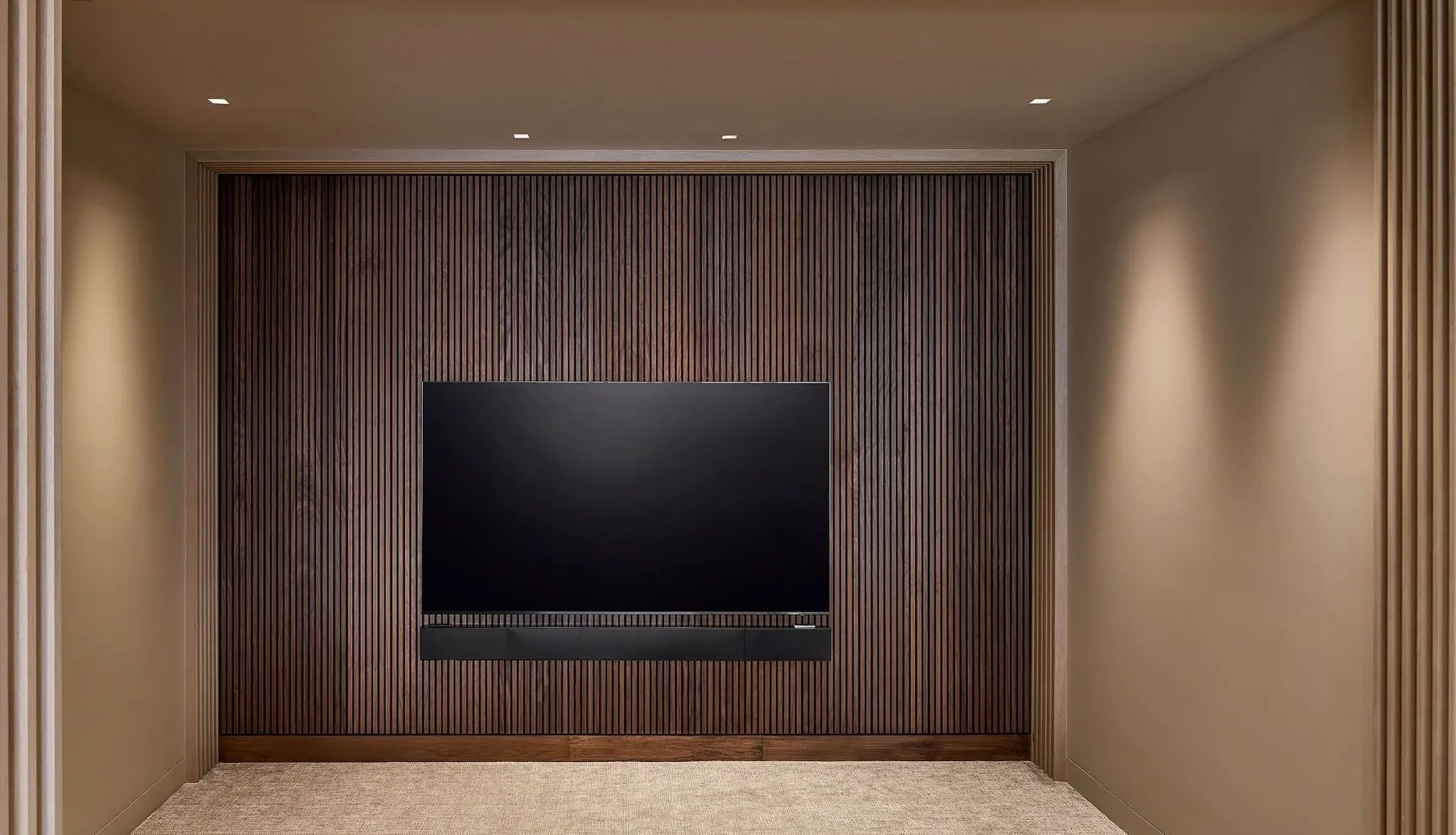 De thuisbioscoop van het landgoed in Aspen