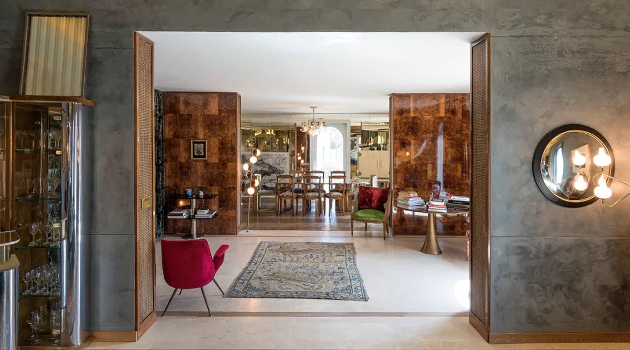 Eén van de kamers in het penthouse in Rome