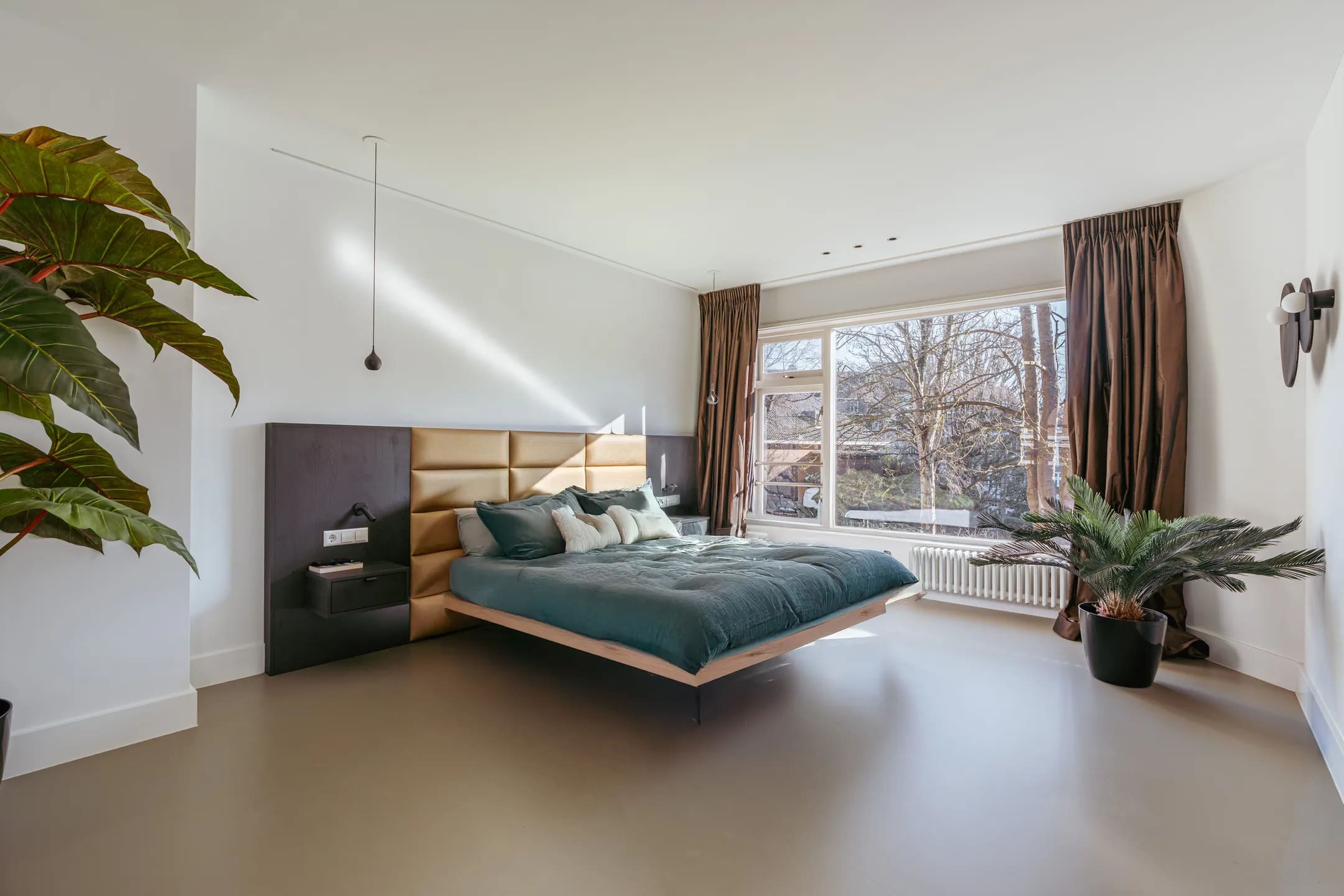 De slaapkamer in de villa in Amsterdam-Zuid
