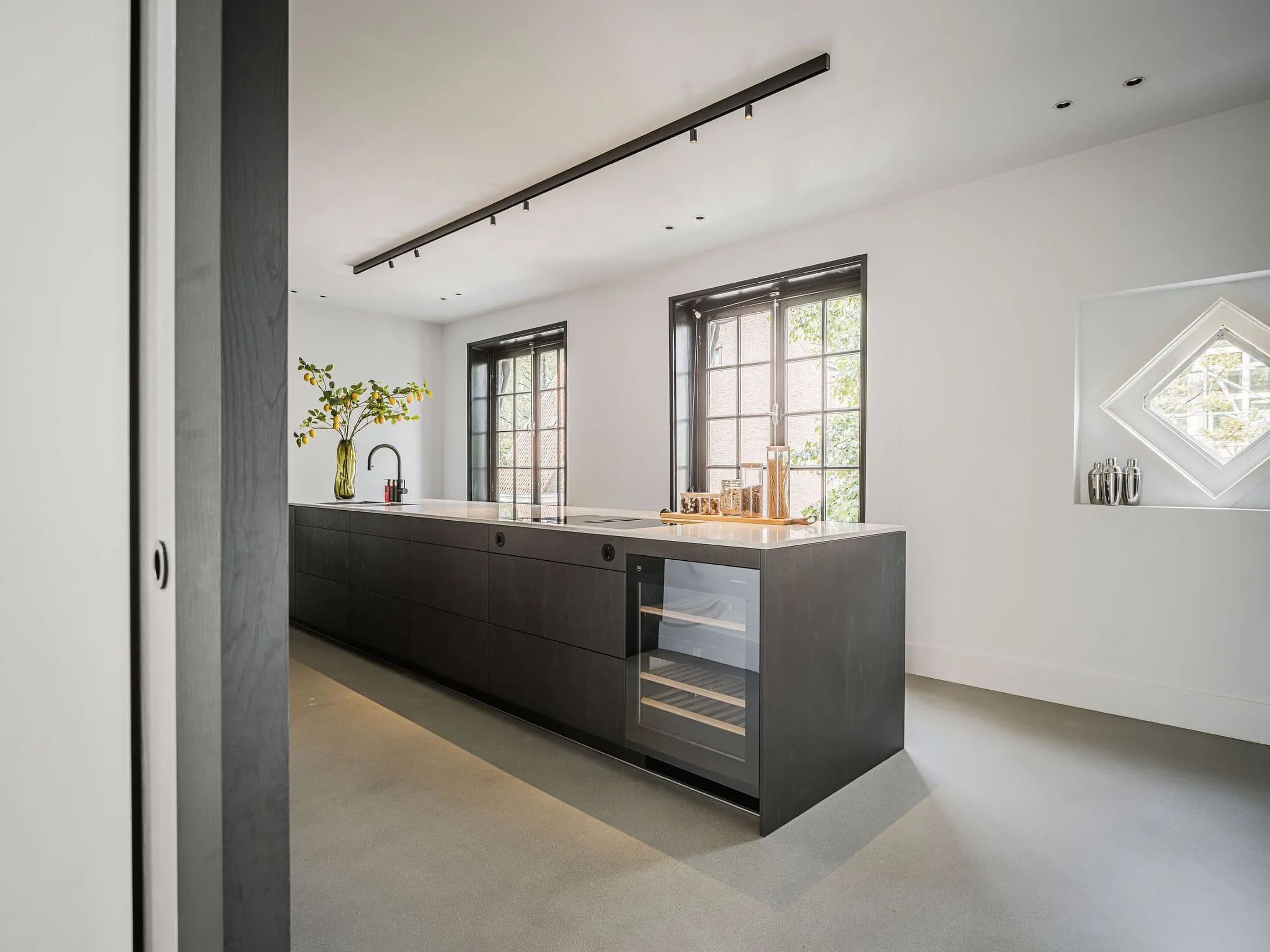 De keuken in de villa in Amsterdam-Zuid
