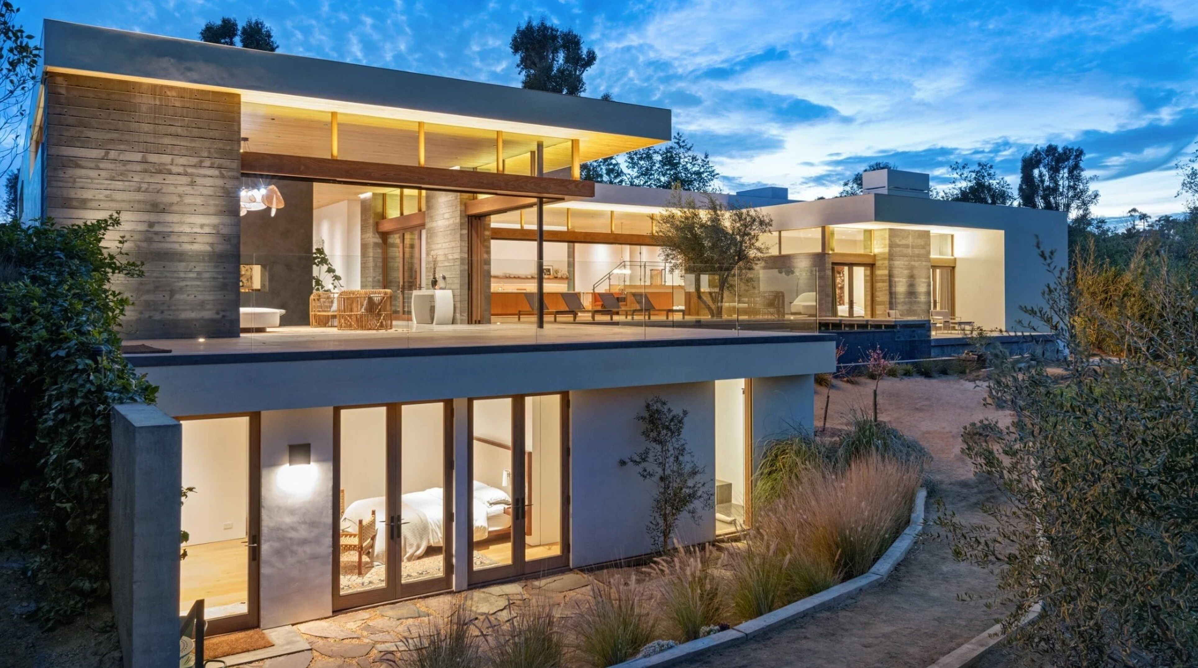 De villa in Malibu met privétoegang naar het strand
