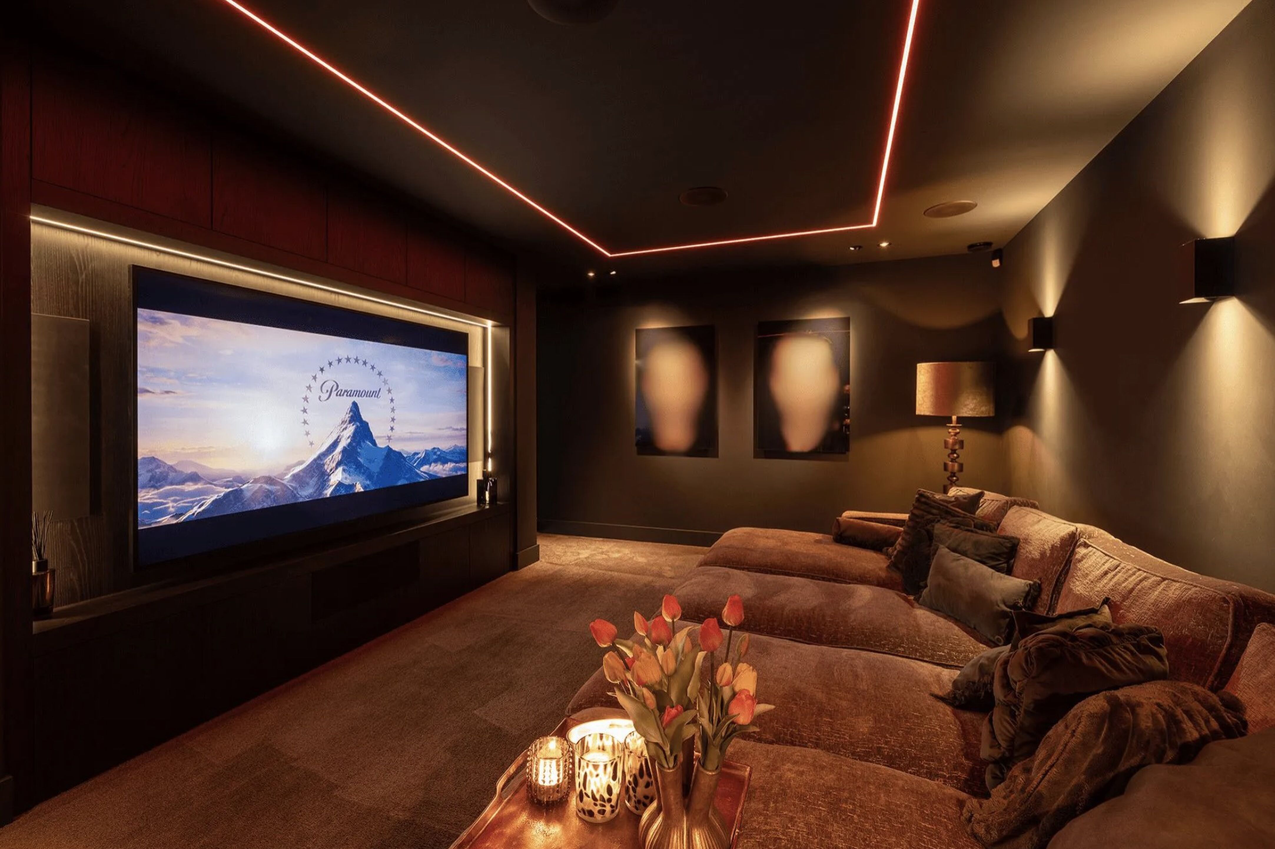 De thuisbioscoop van de villa in Oisterwijk