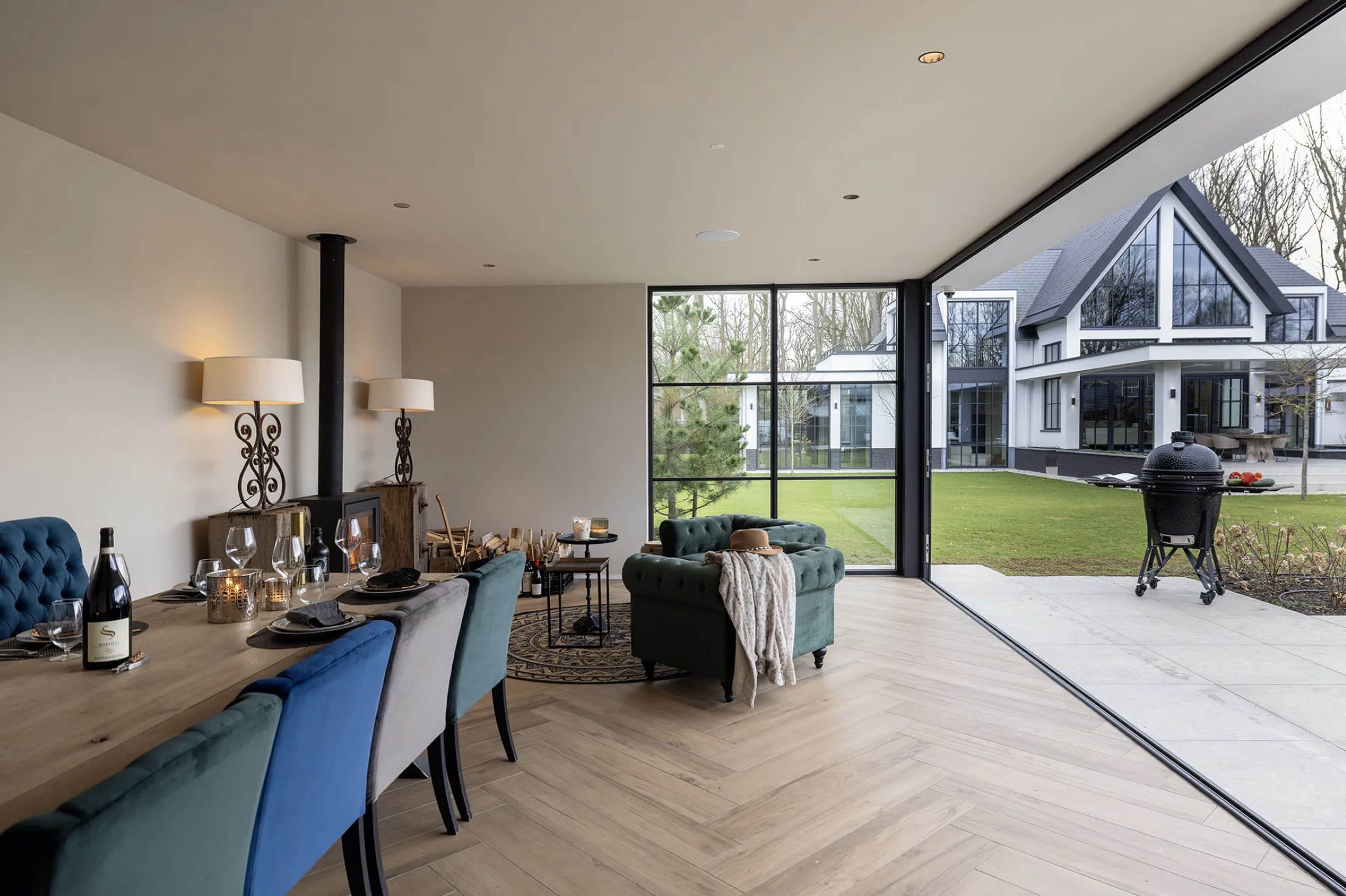 Het poolhouse van de villa in Oisterwijk