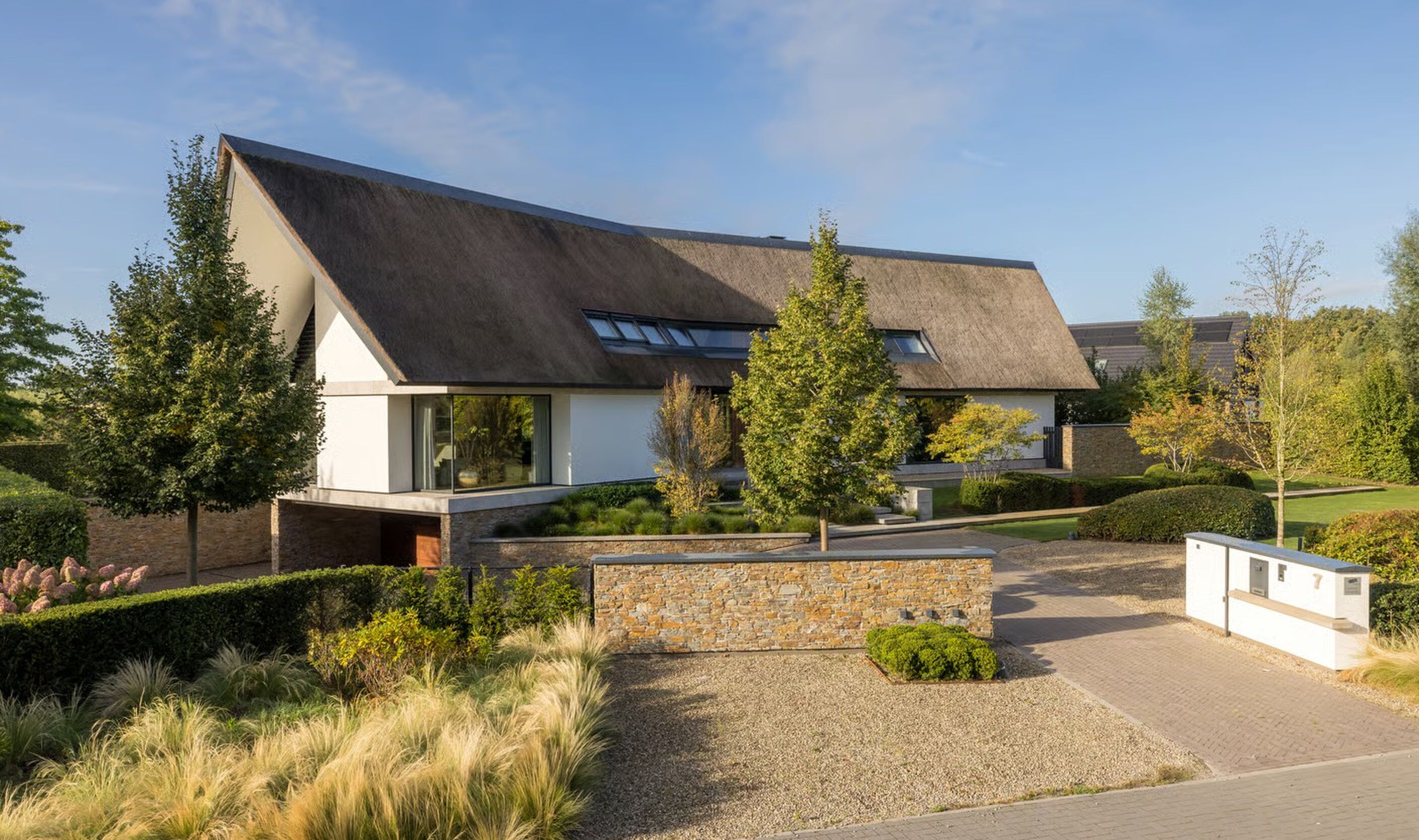 De voorzijde van de villa in Sint-Oedenrode