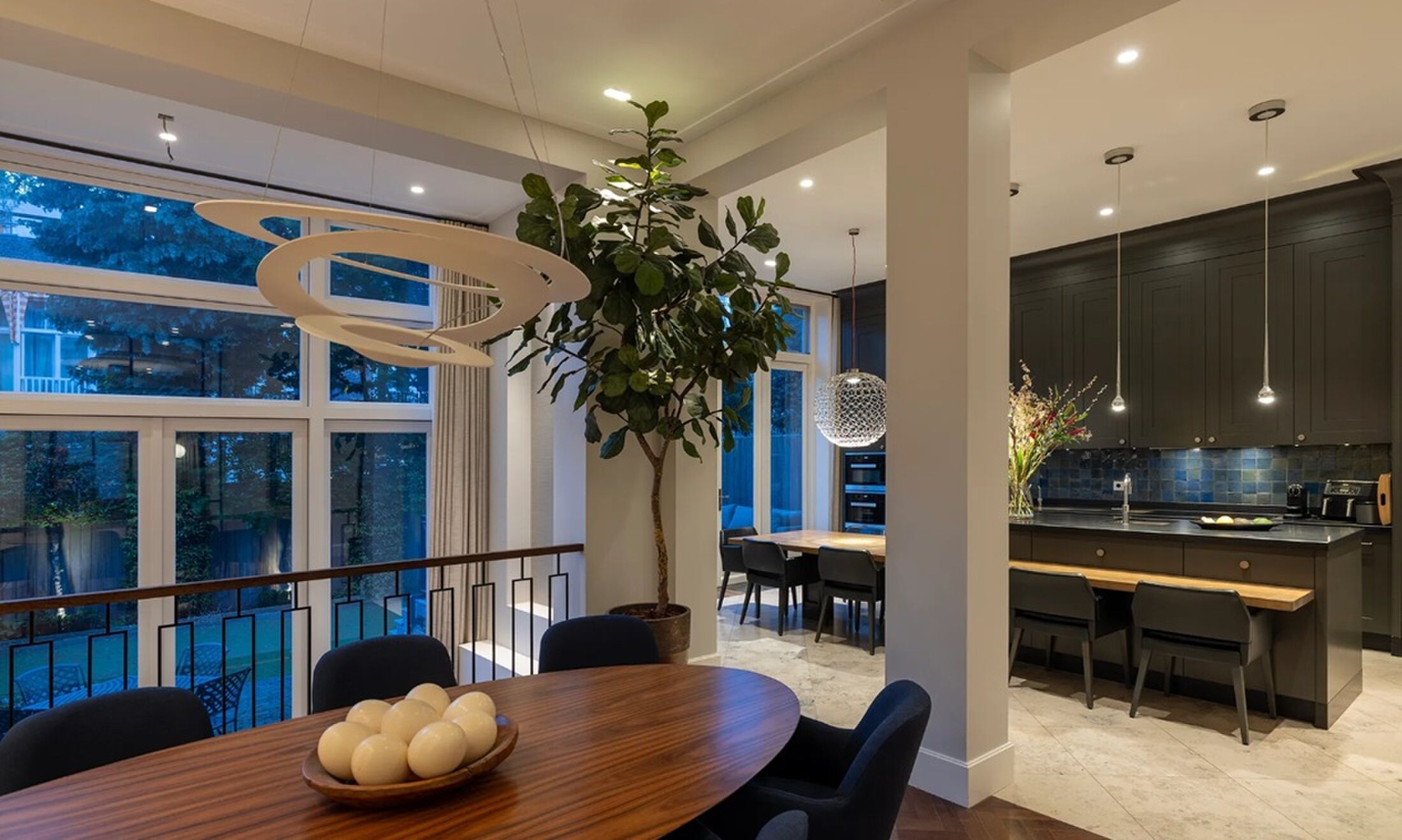 Het interieur van het herenhuis in Amsterdam