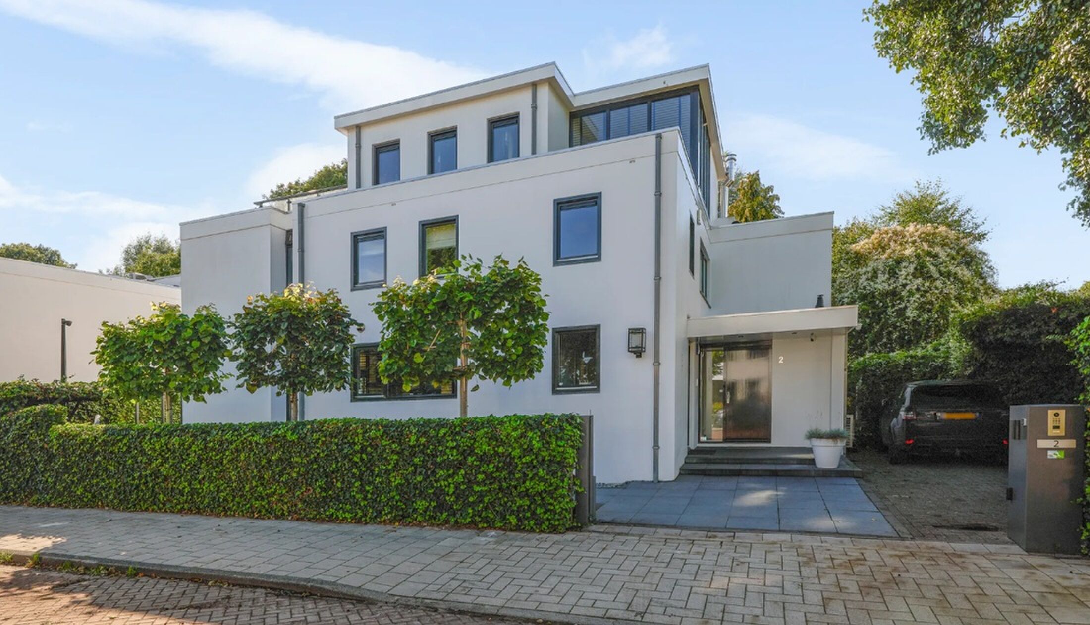 De voorkant van de Amsterdamse stadsvilla