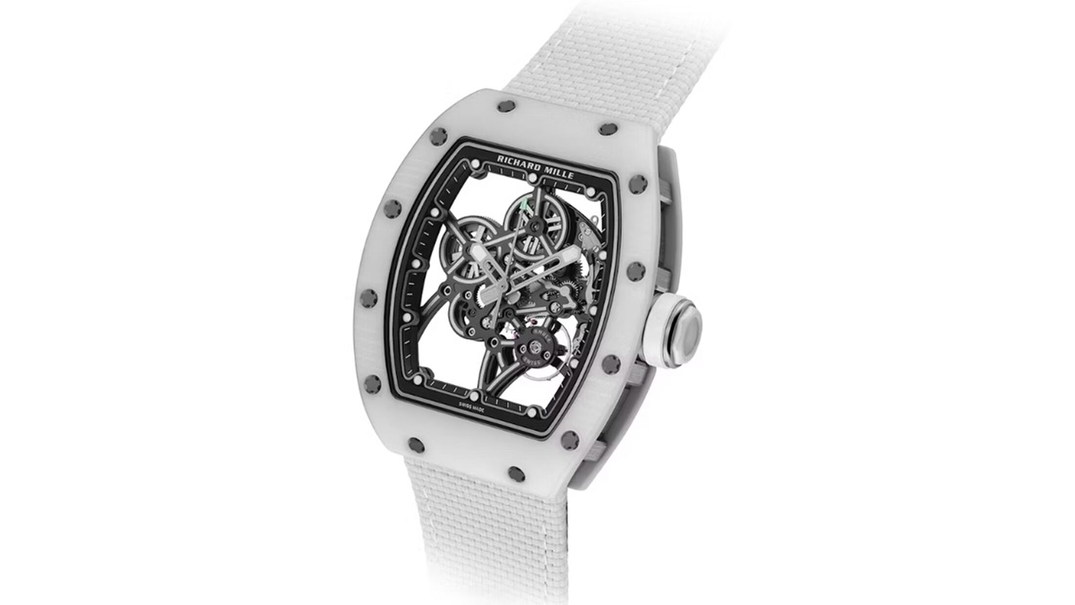 De witte versie van de RM 55-01 van Richard Mille