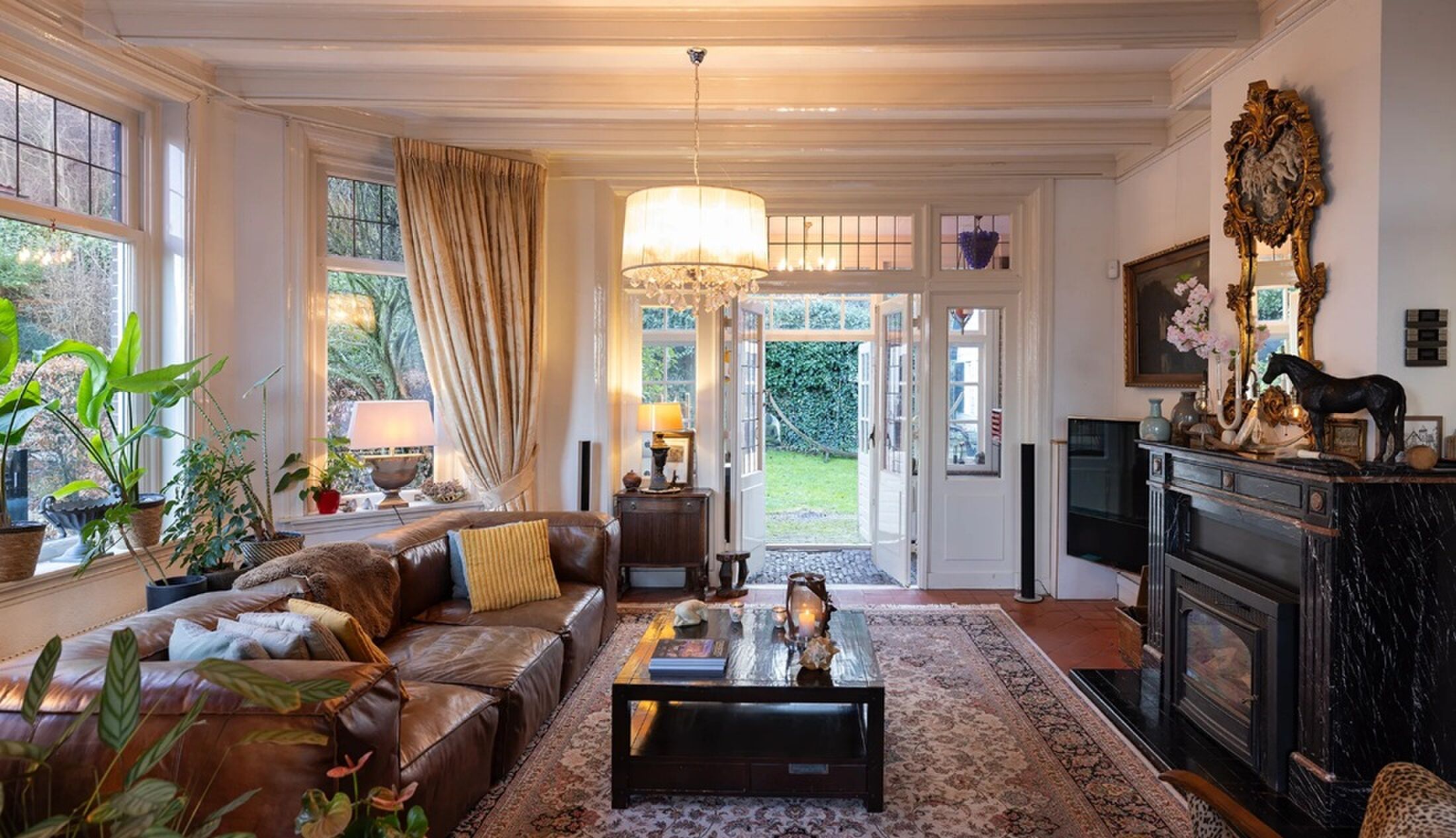 De living van de woning