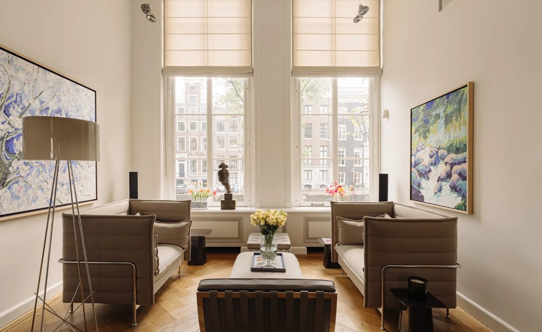 De living van de woning aan de Herengracht