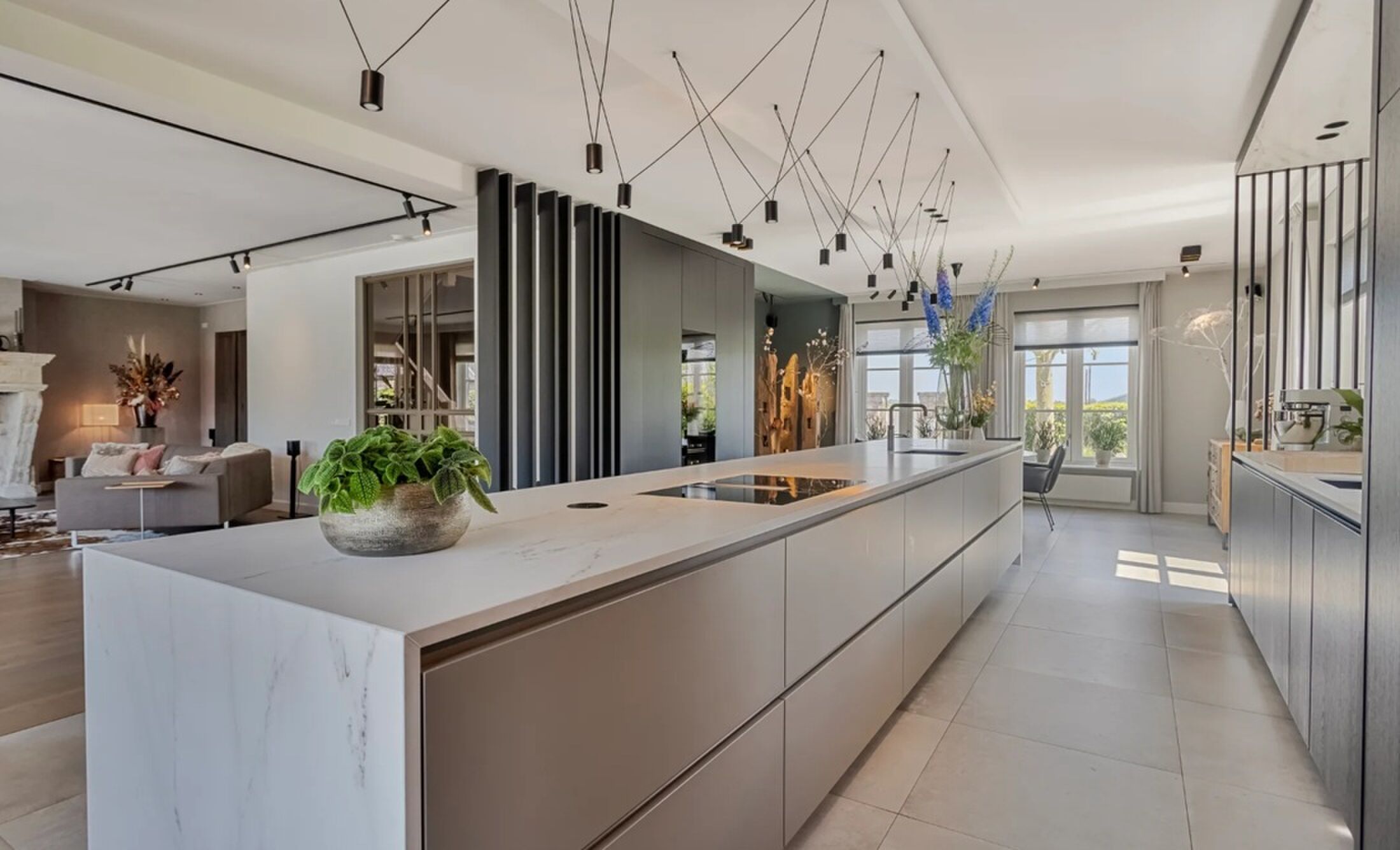 De luxueuze woonkeuken