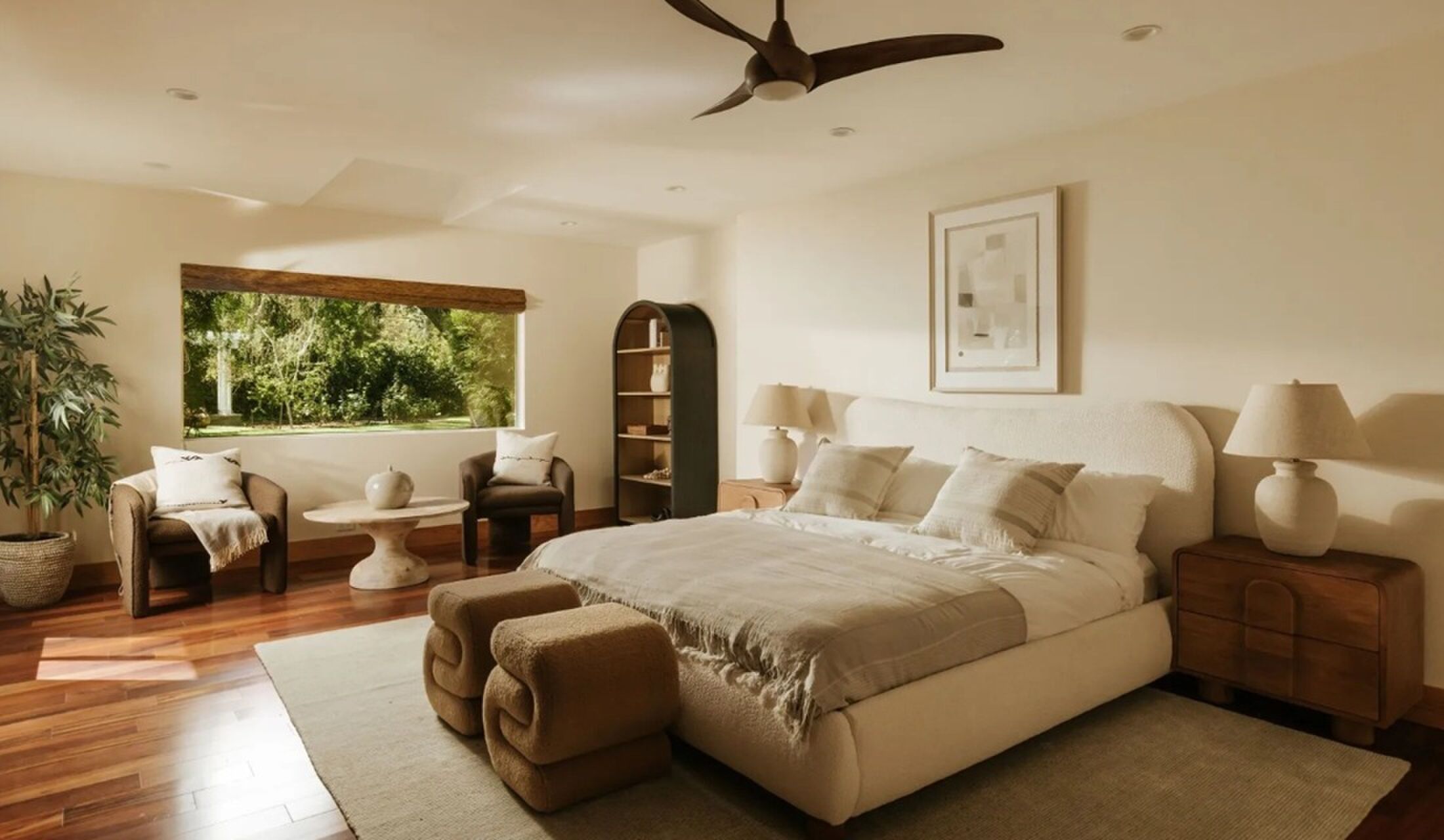 Een van de unieke slaapkamers.