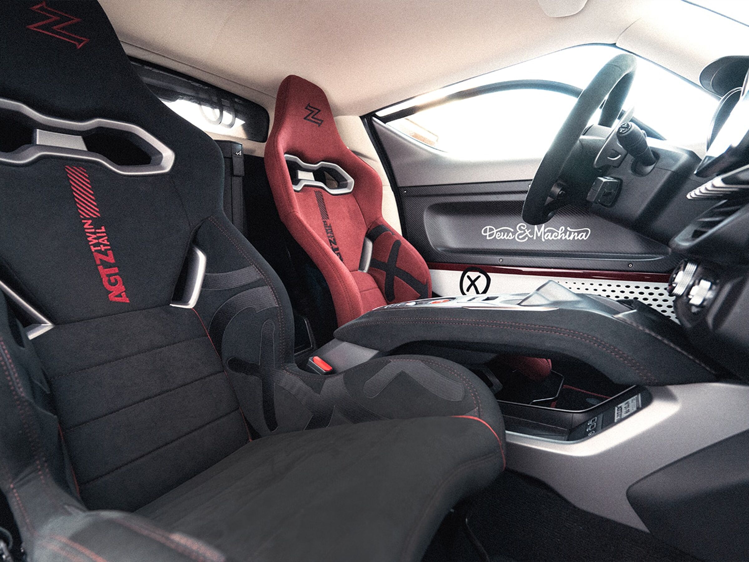 Het interieur van de Deus Ex Machina x Zagato AGTZ Twin Tail