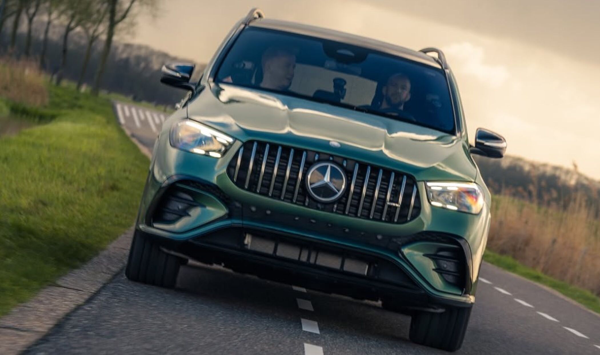 De voorzijde van de nieuwe Mercedes GLE 53 AMG van JayJay Boske