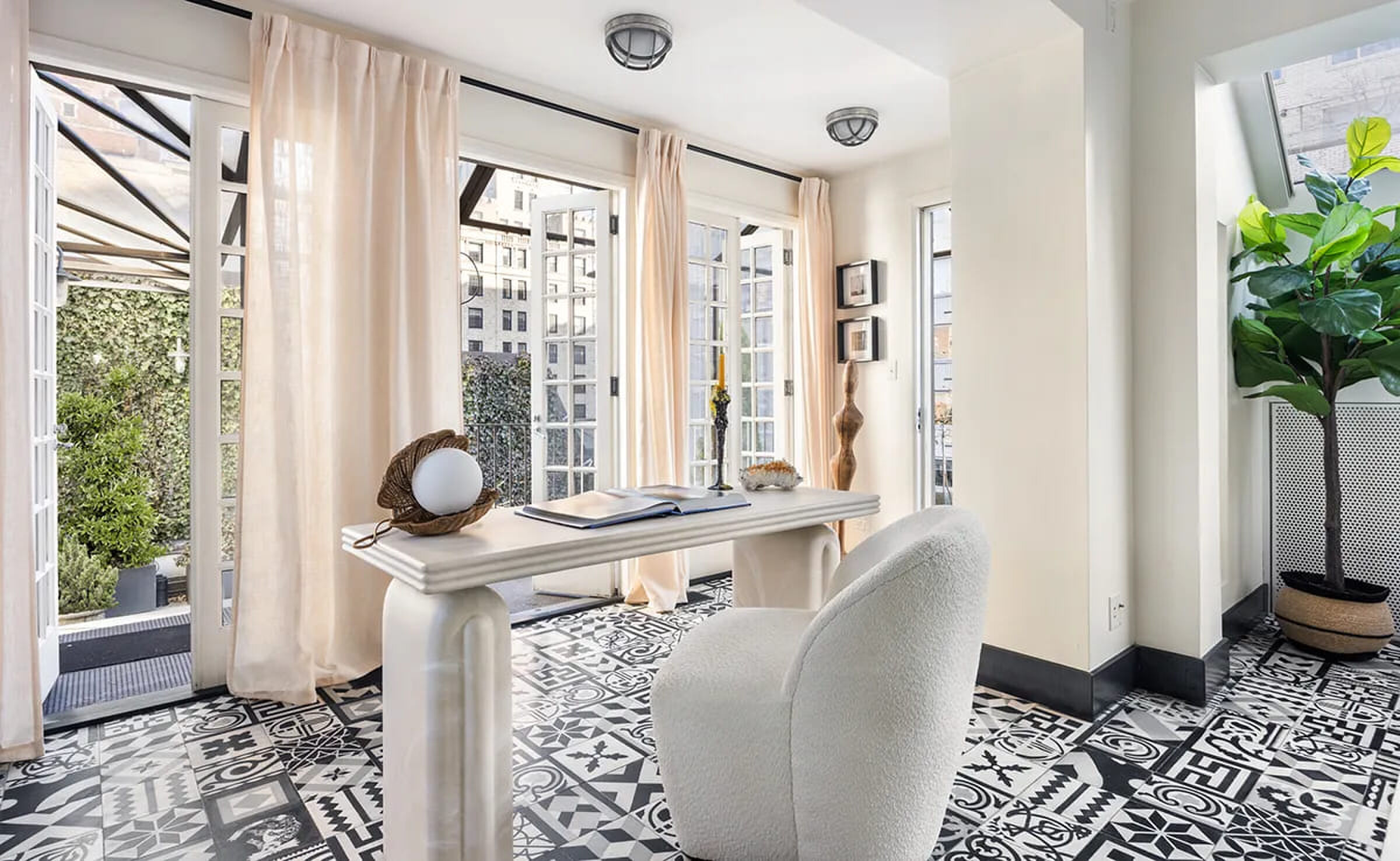 Een kamer in het penthouse in New York