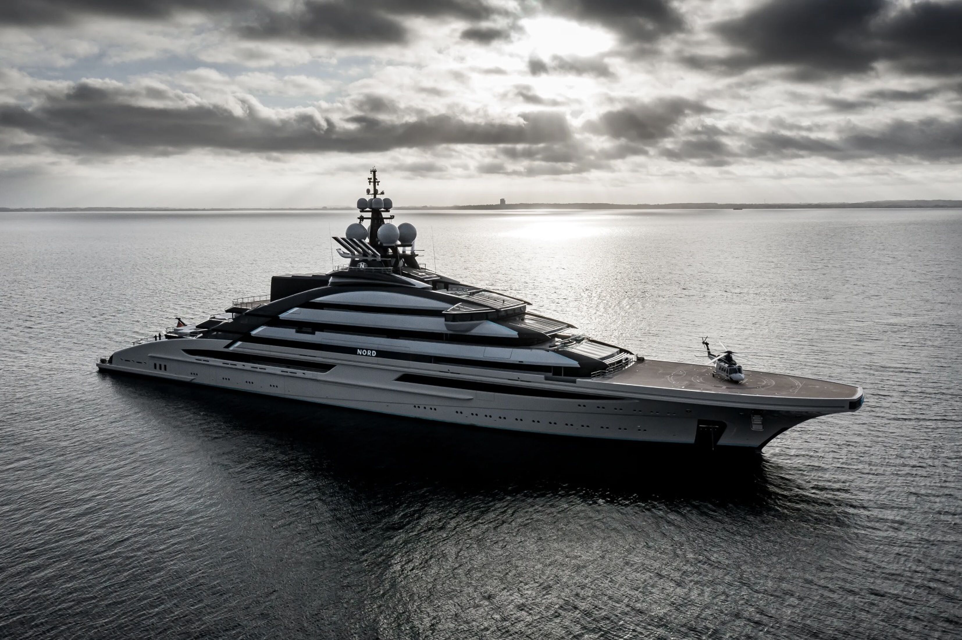 Het superjacht Nord van de Duitse scheepswerf L&uuml;rssen