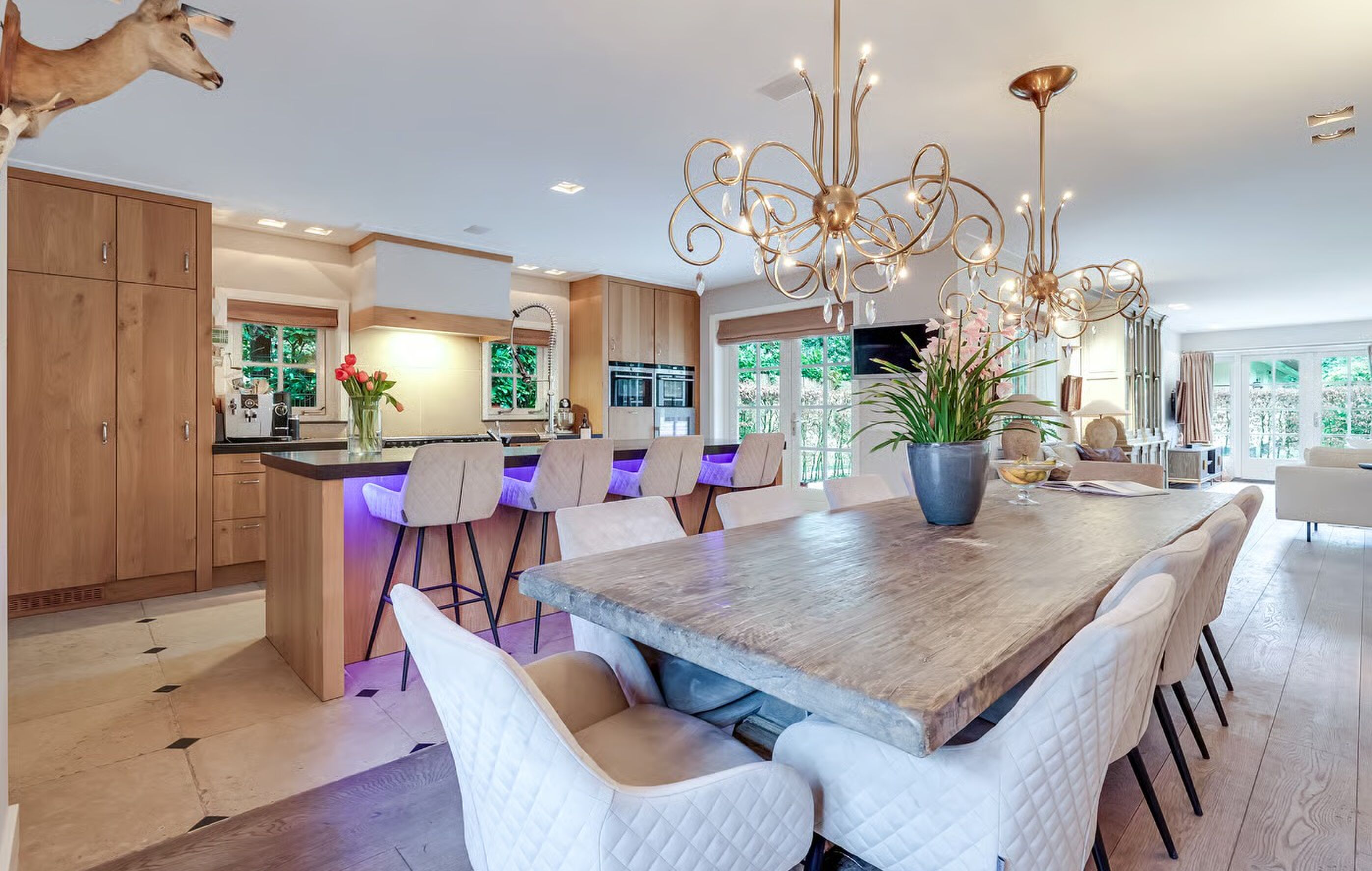 De keuken van de villa in Bergen