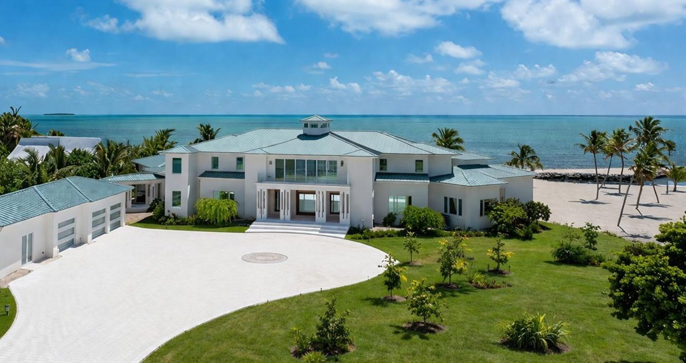 De voorzijde van de villa in Florida