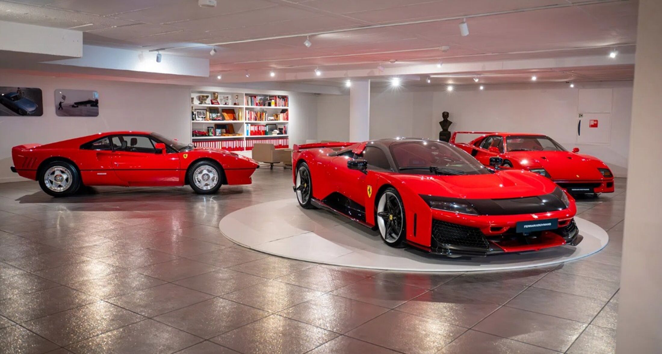Een aantal wagens uit de Ferrari 'Big Six'