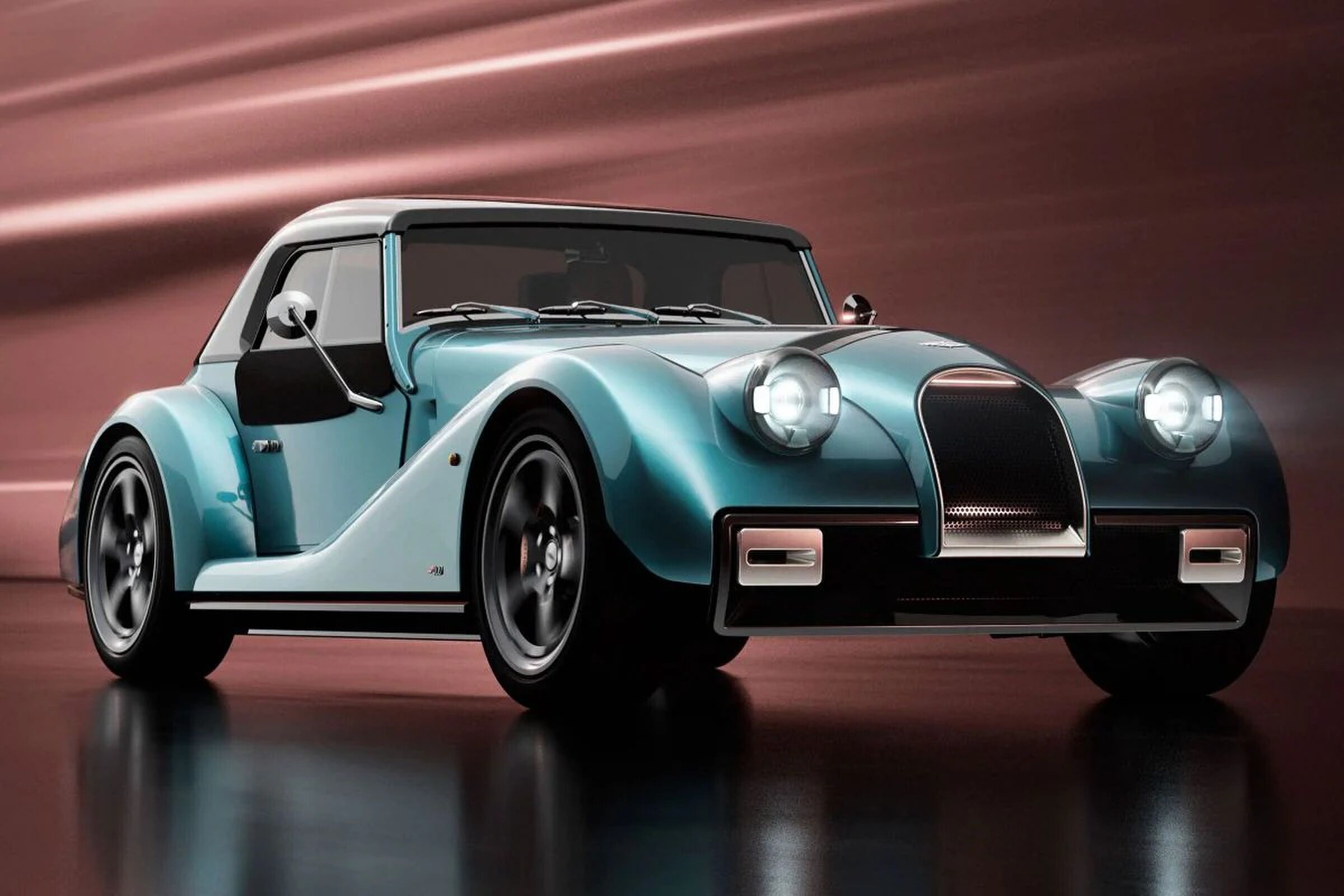 De voorzijde van de Morgan Supersport 400