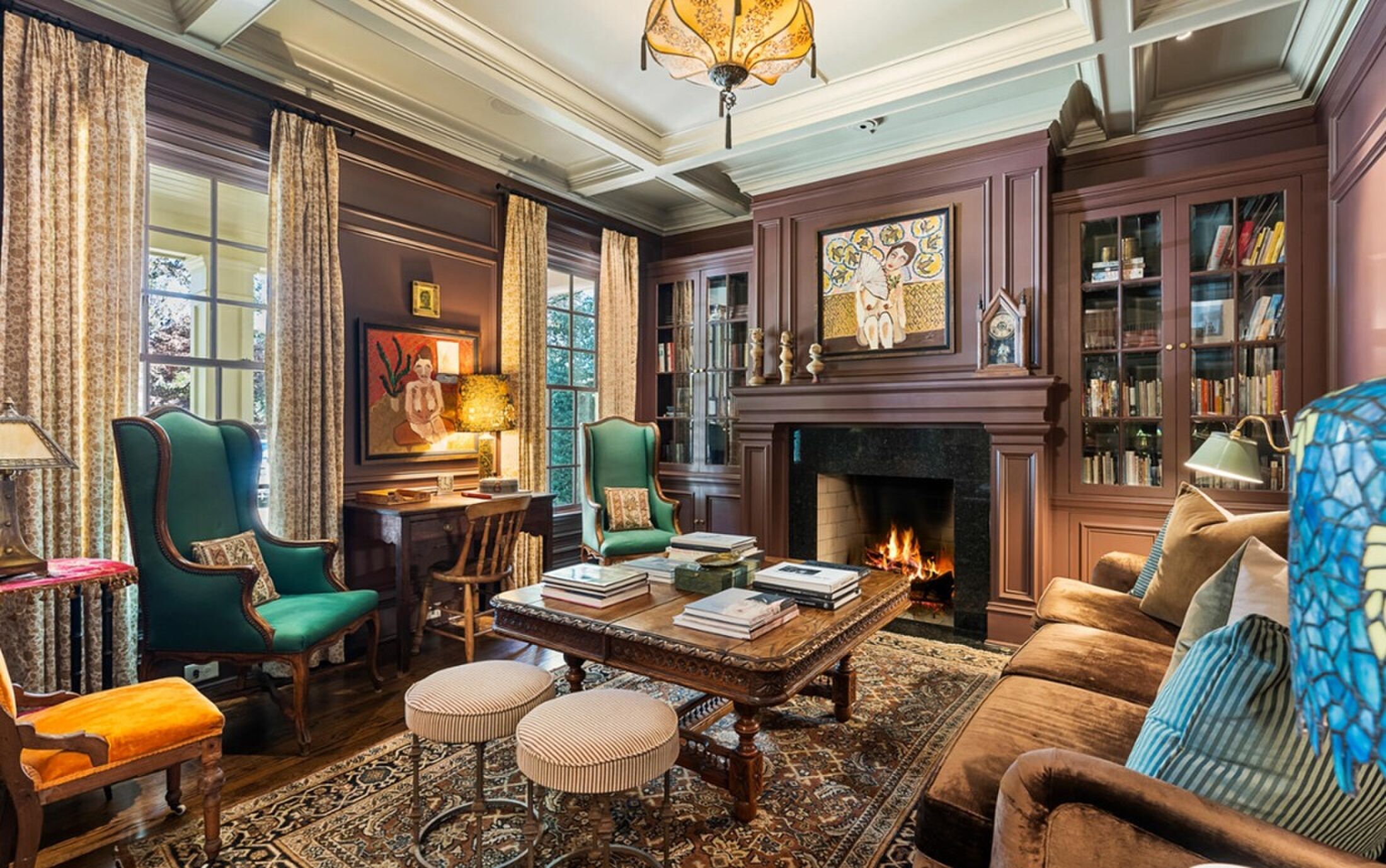Het interieur van de woning die te koop is gezet door een beroemde acteur