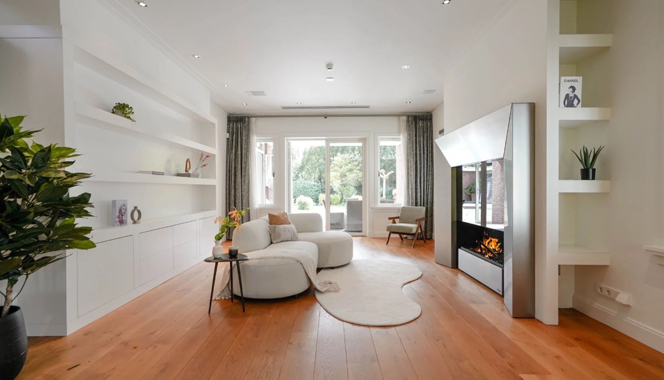 De living van de Haagse villa.
