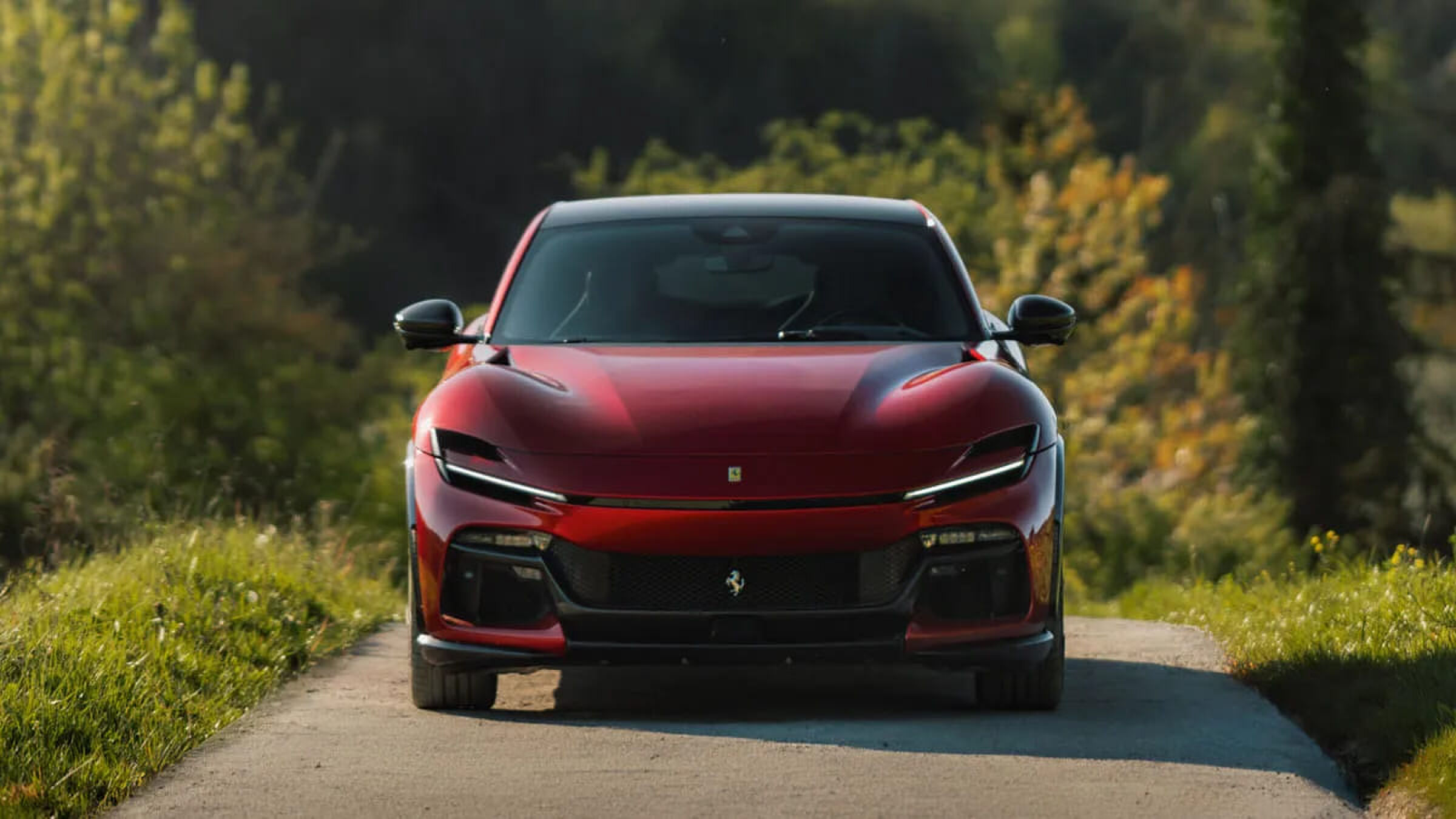 De voorzijde van de Ferrari Purosangue Handling Speciale