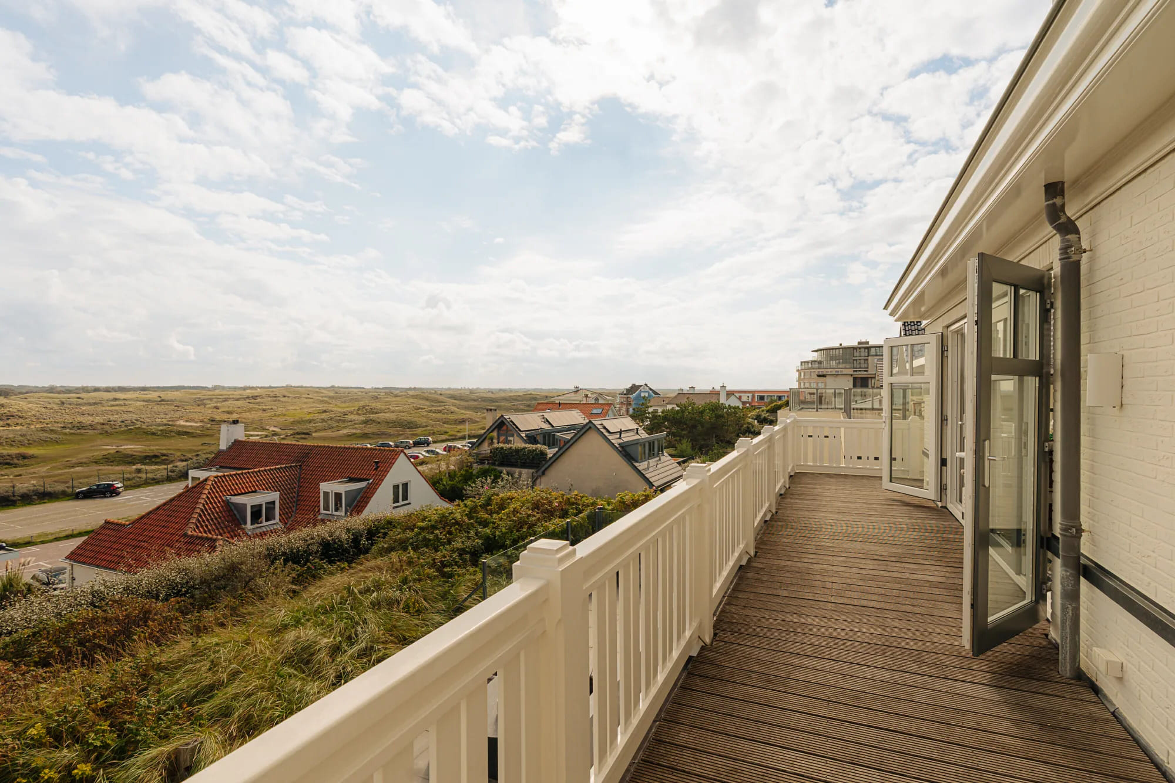 Het uitzicht vanaf de villa in Zandvoort