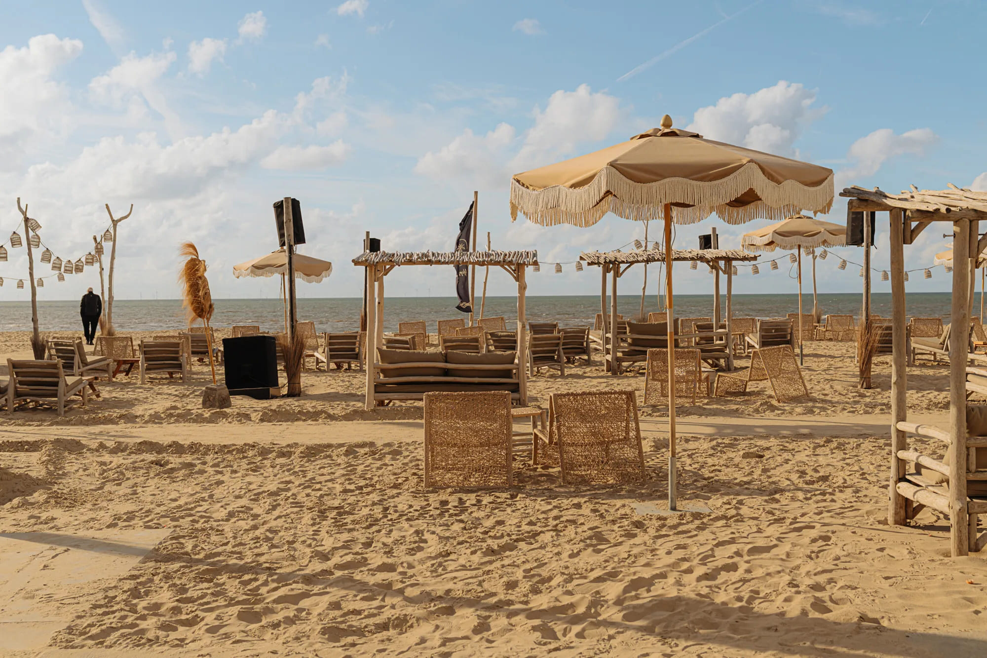 Het strand bij de prachtige villa in Zandvoort