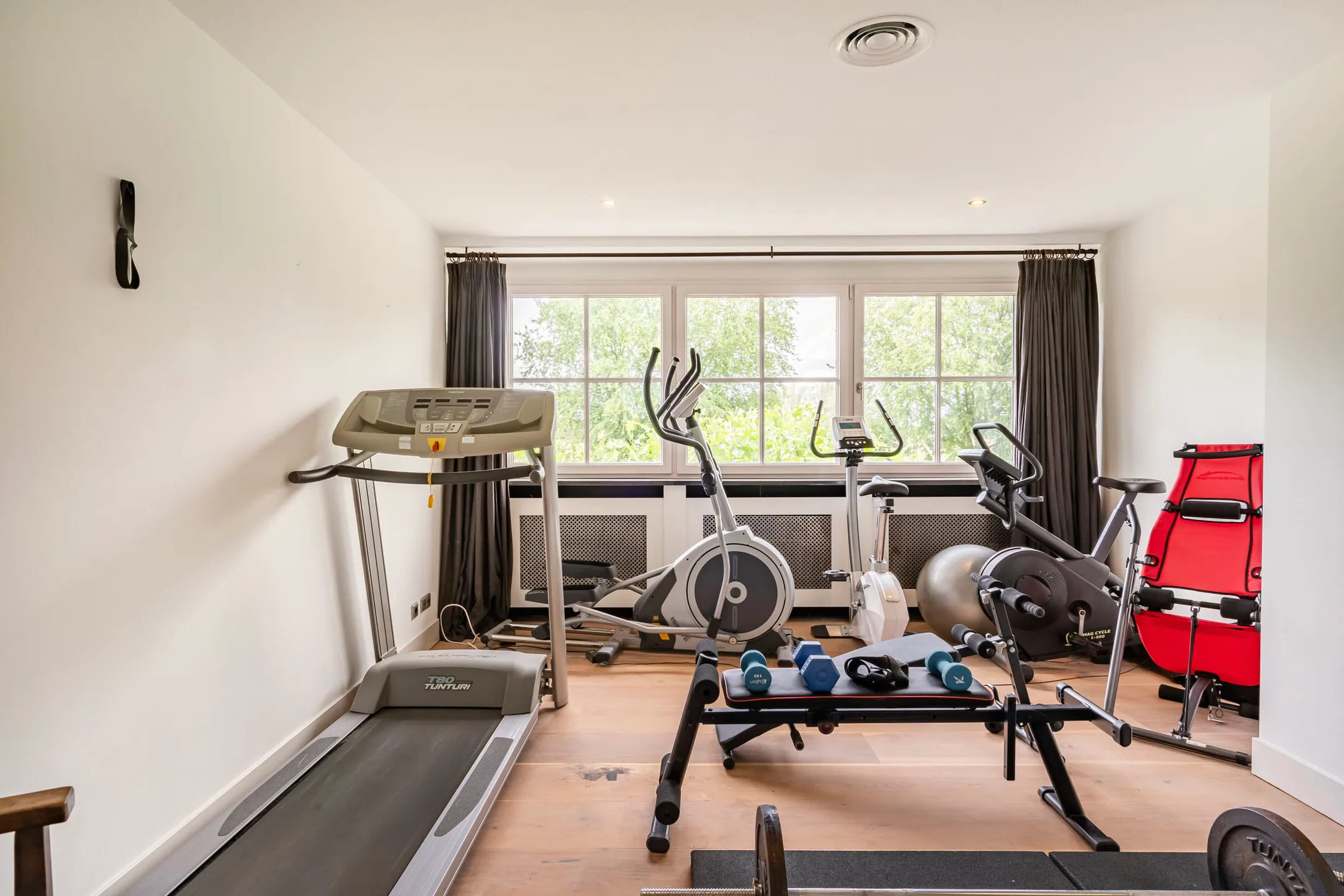 De sportschool in het landhuis in Brummen
