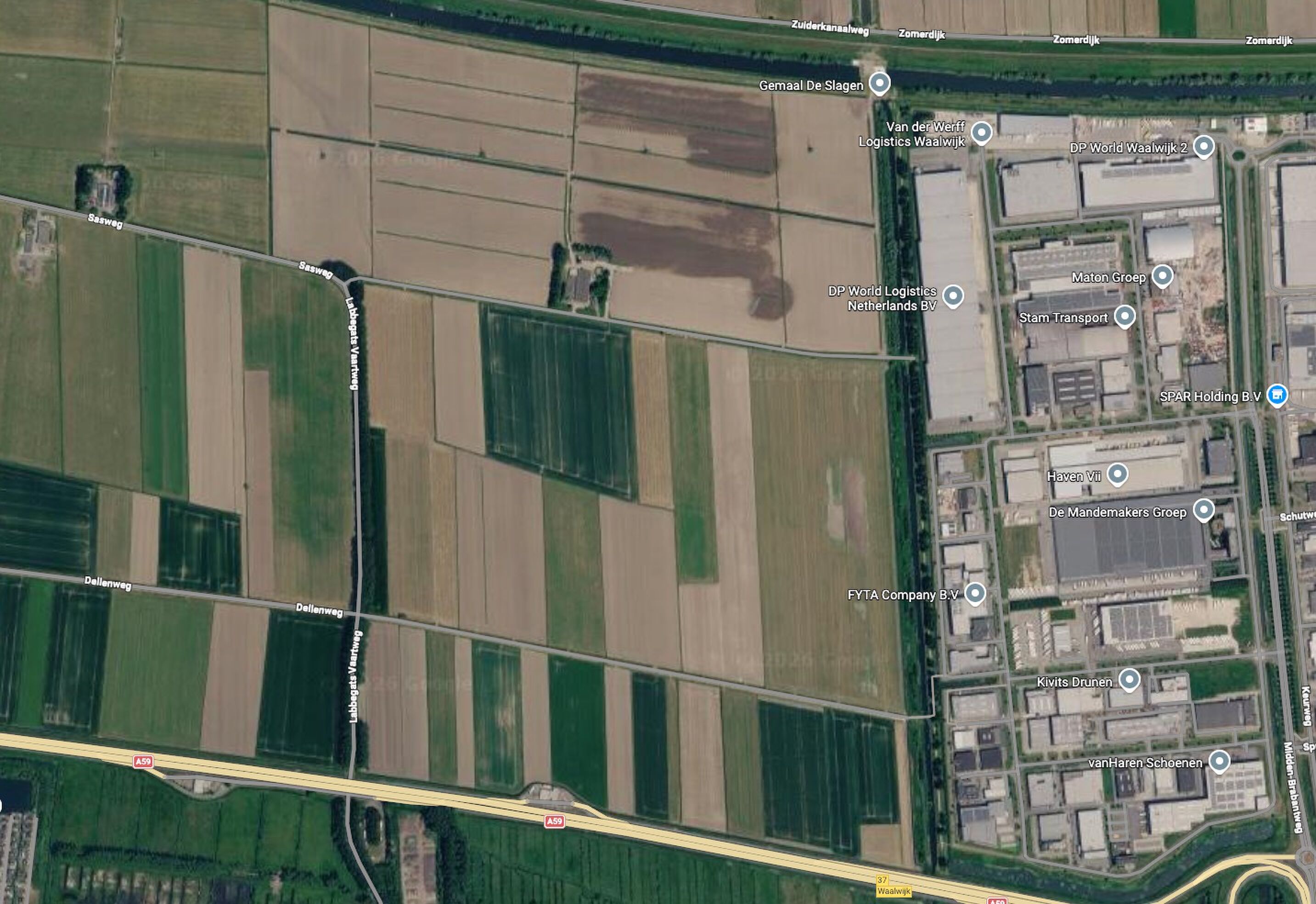 De locatie waar Remon Vos twee bedrijventerreinen wil bouwen