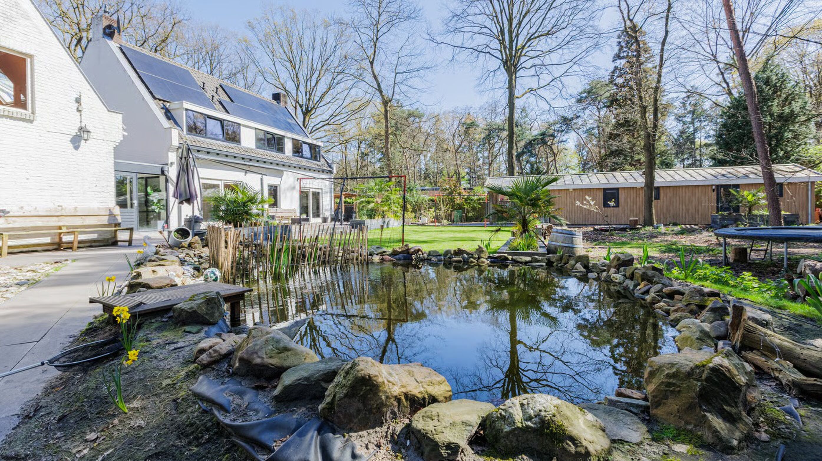 De achterzijde van de woning van Steven Brunswijk in Tilburg
