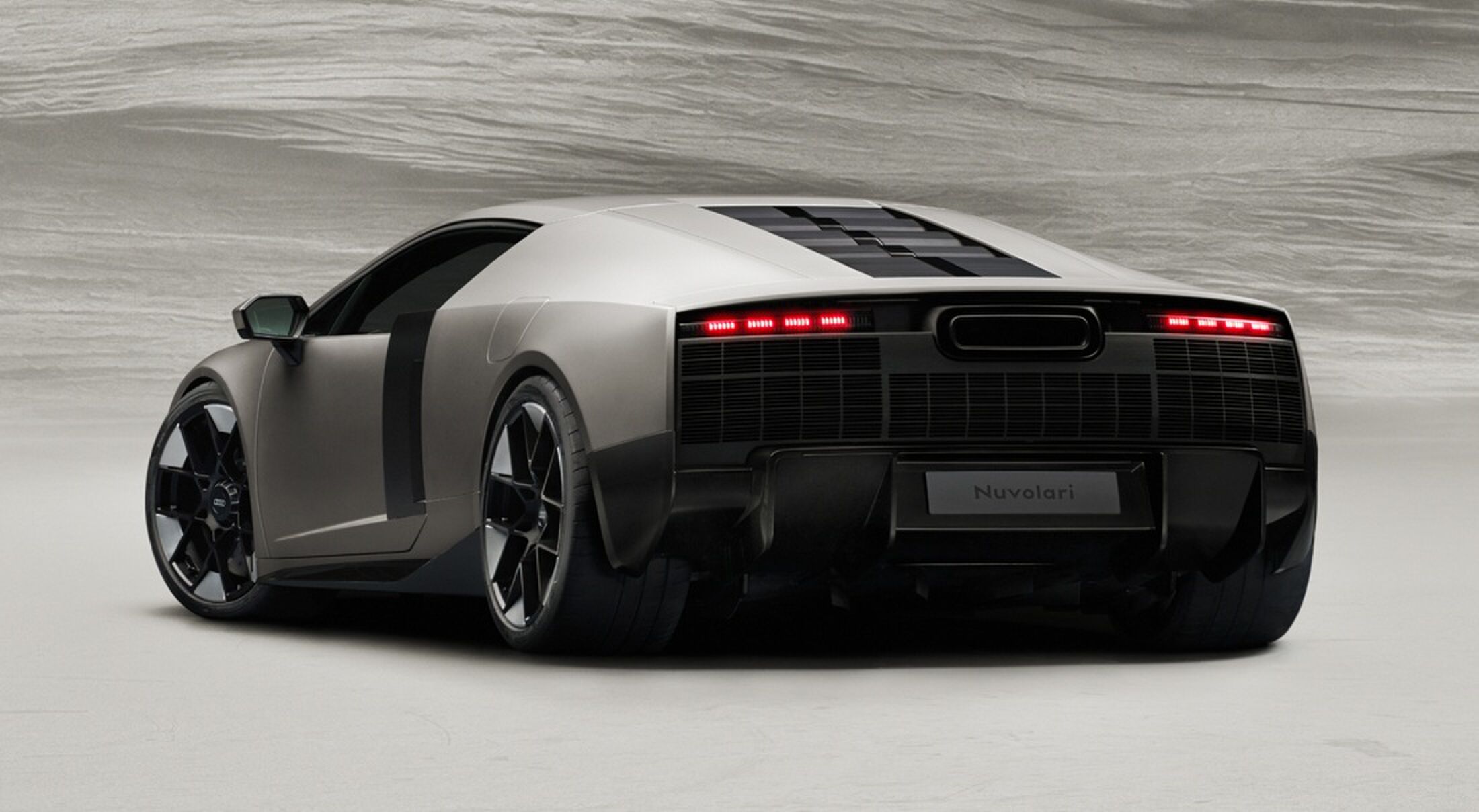 De achterzijde van de supercar